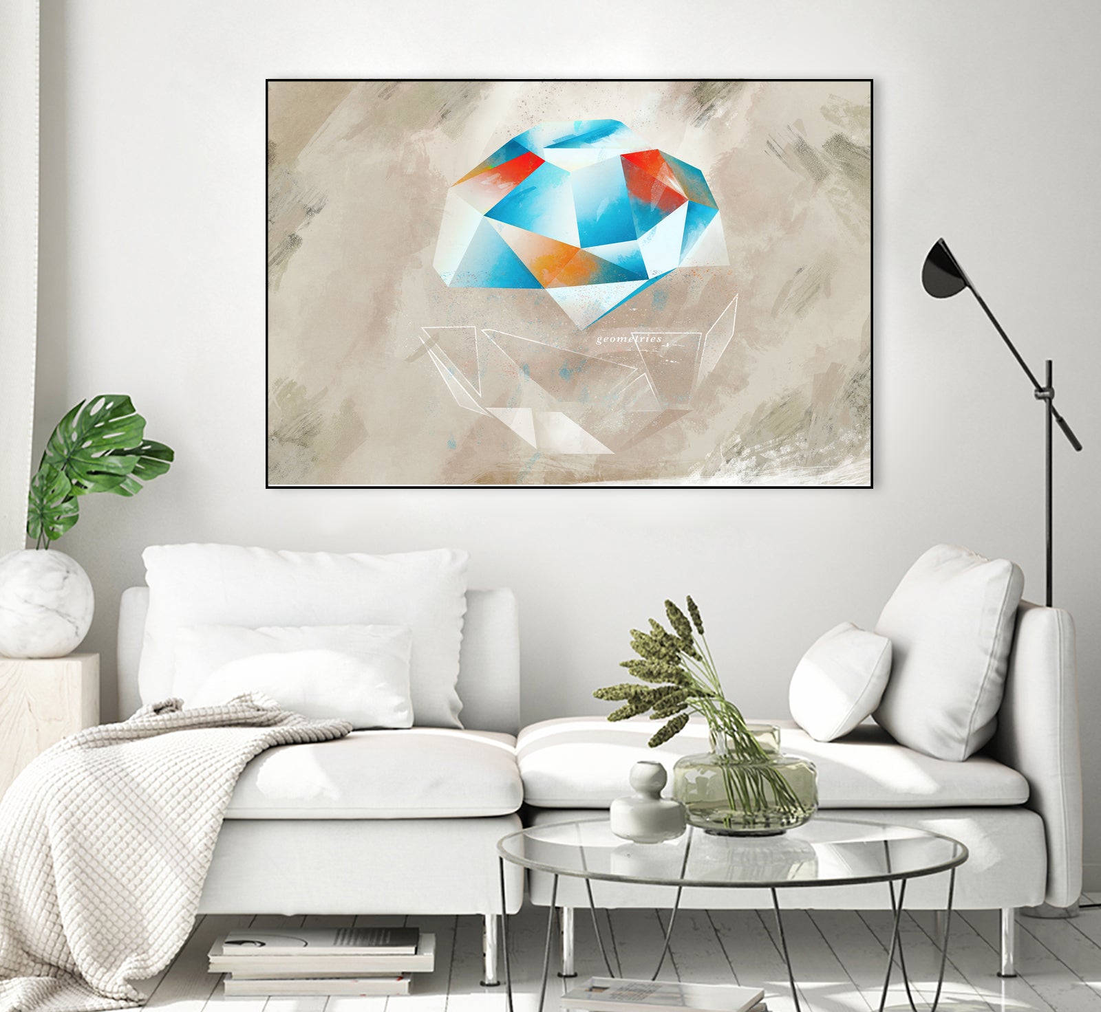 Geometries II by Raffael Pindell on GIANT ART - blue digital painting