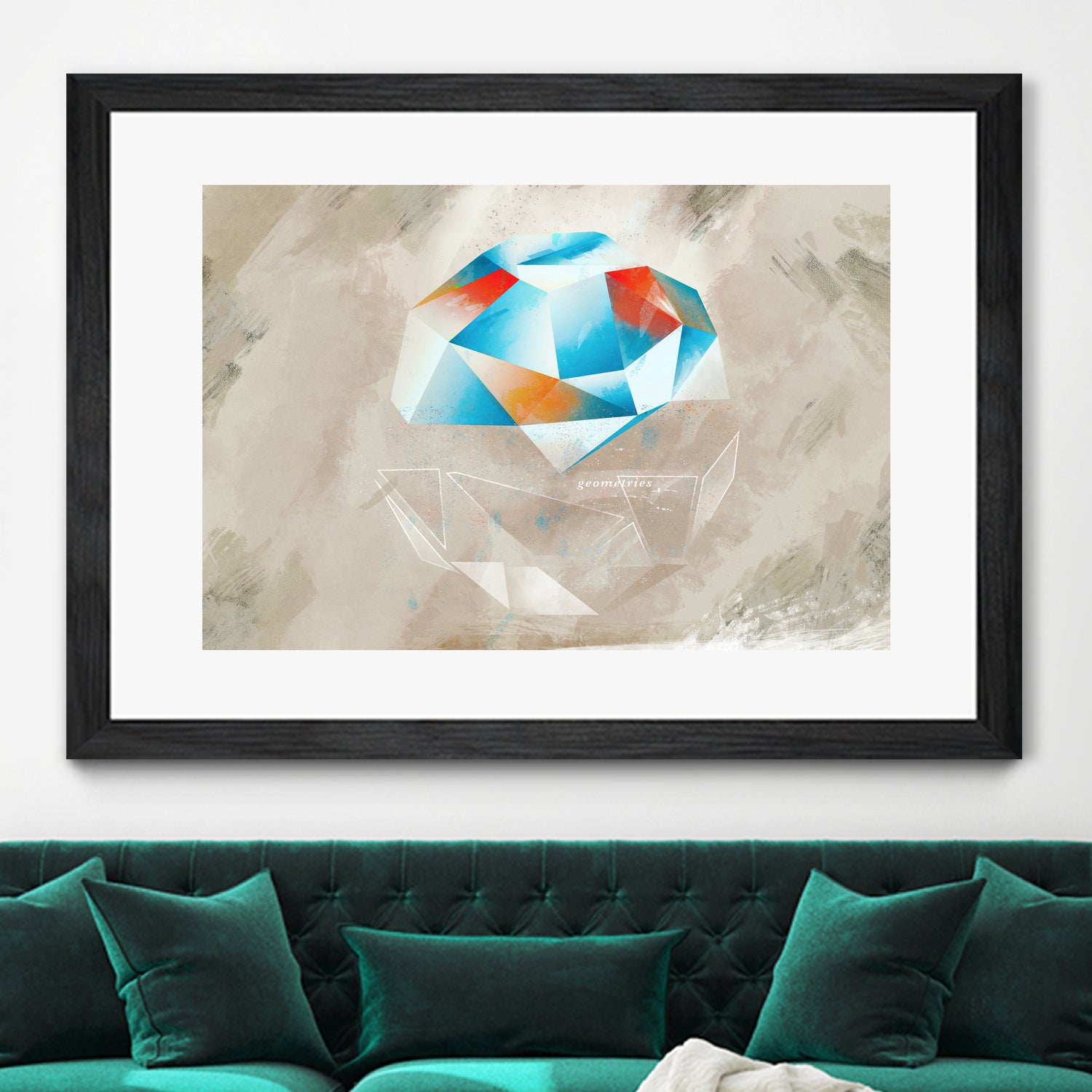 Geometries II by Raffael Pindell on GIANT ART - blue digital painting