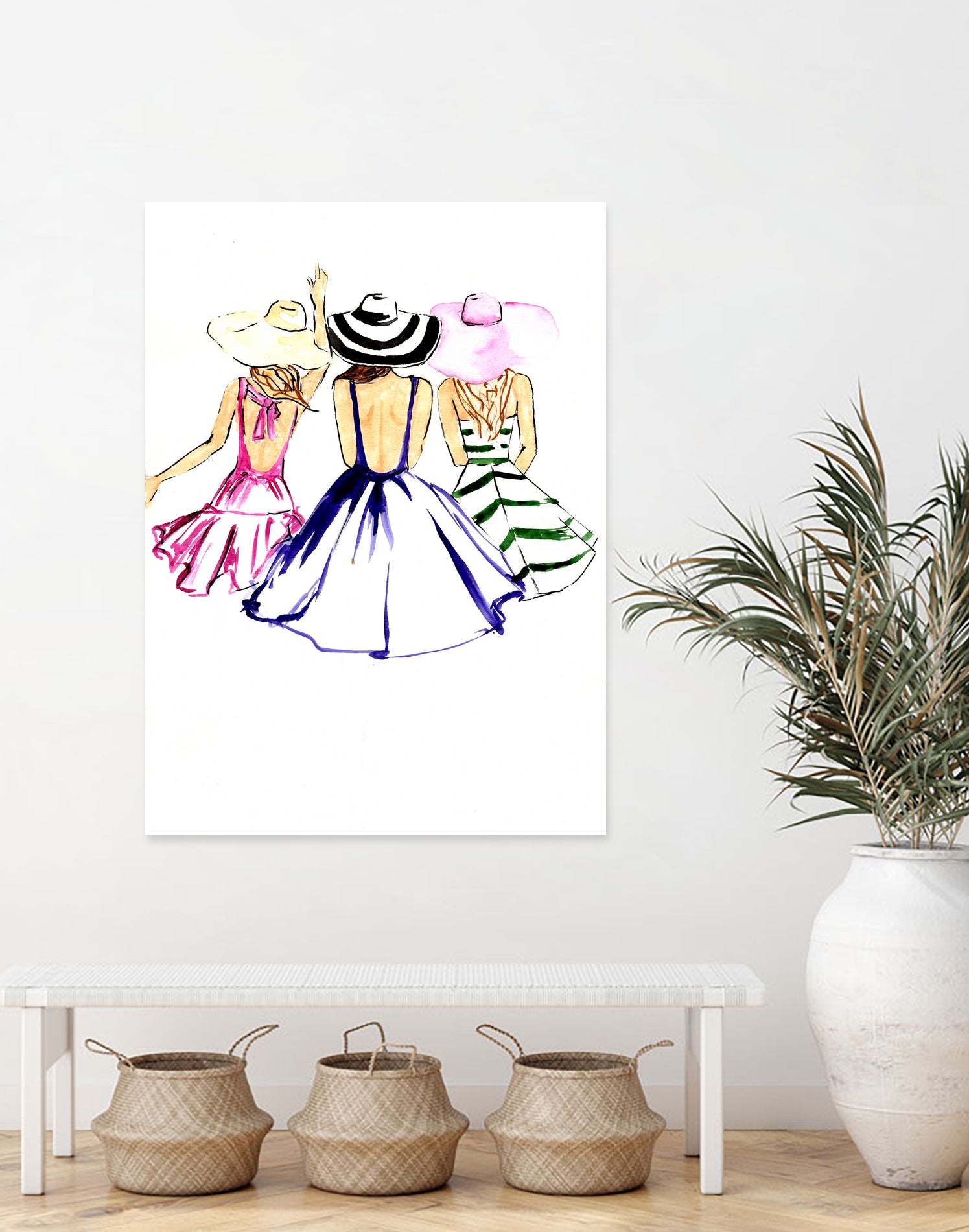 SISTERS by Tatiana Vlasko on GIANT ART - fuchsia digital painting