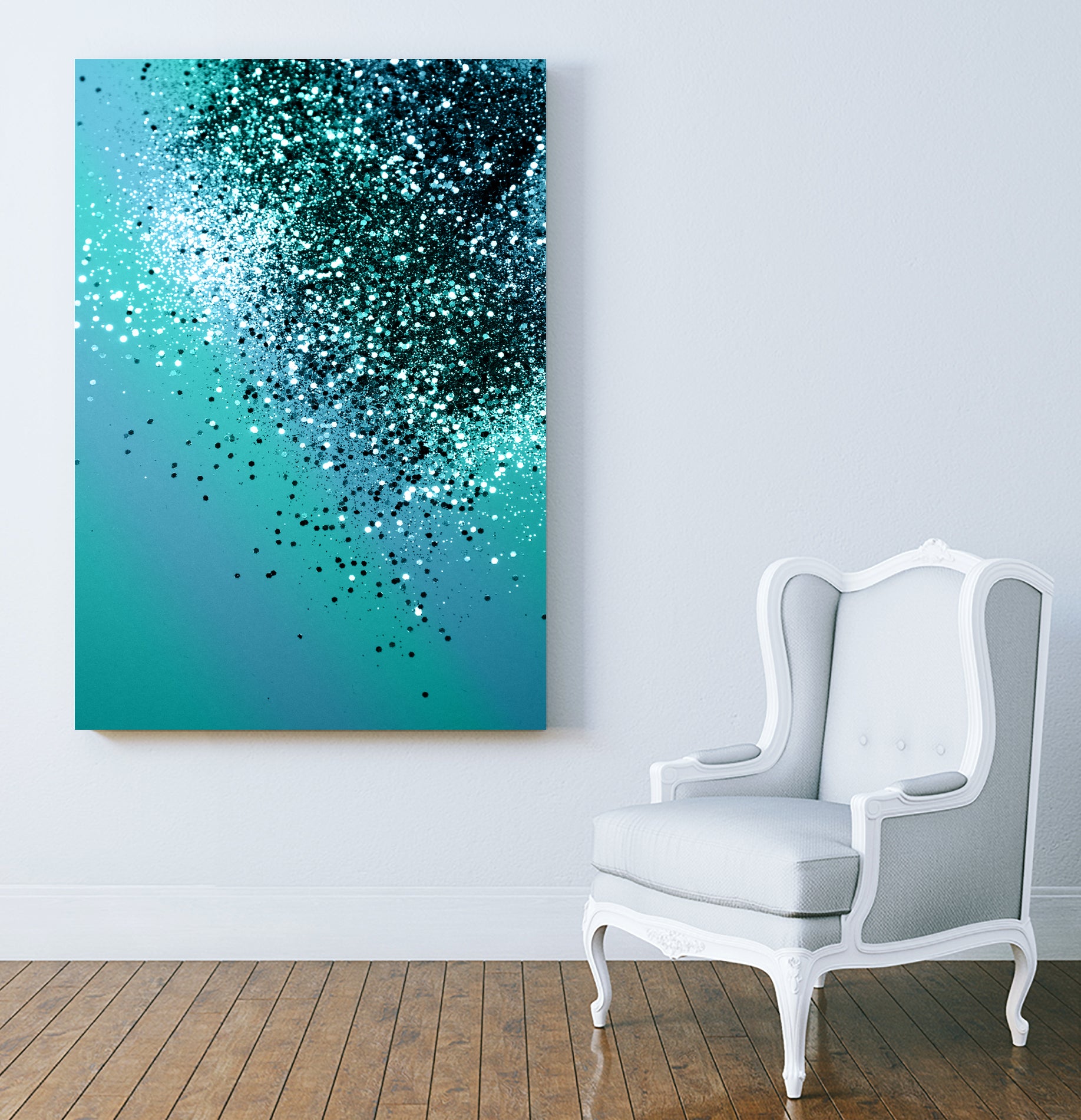Aqua Blue OCEAN Glitter #1 #shiny #decor #art by Anita & Bella Jantz on GIANT ART - blue photo manipulation