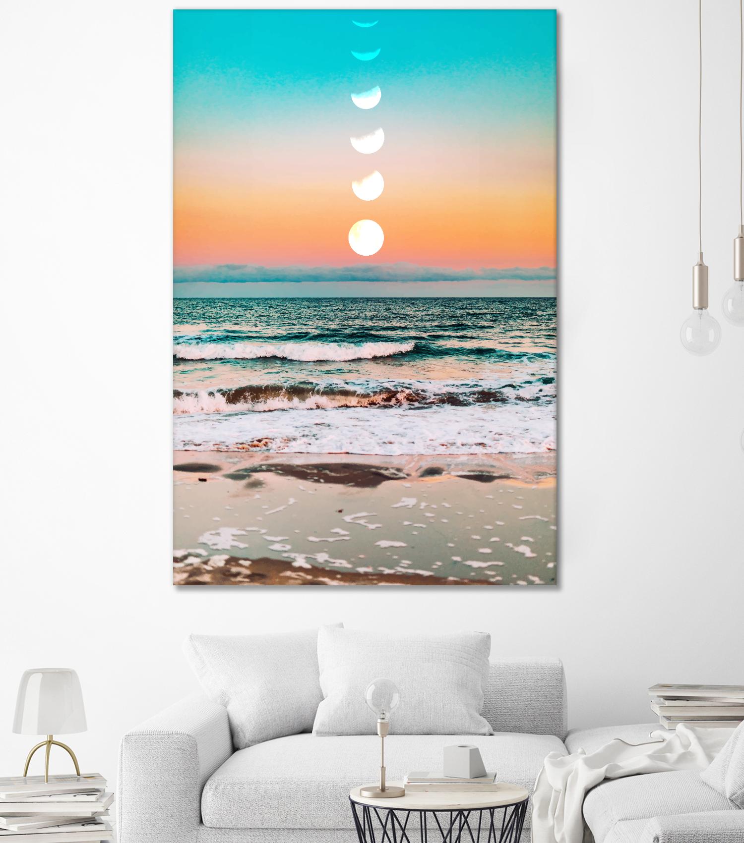 Beach Moon by 83 Oranges on GIANT ART - orange digital beach
