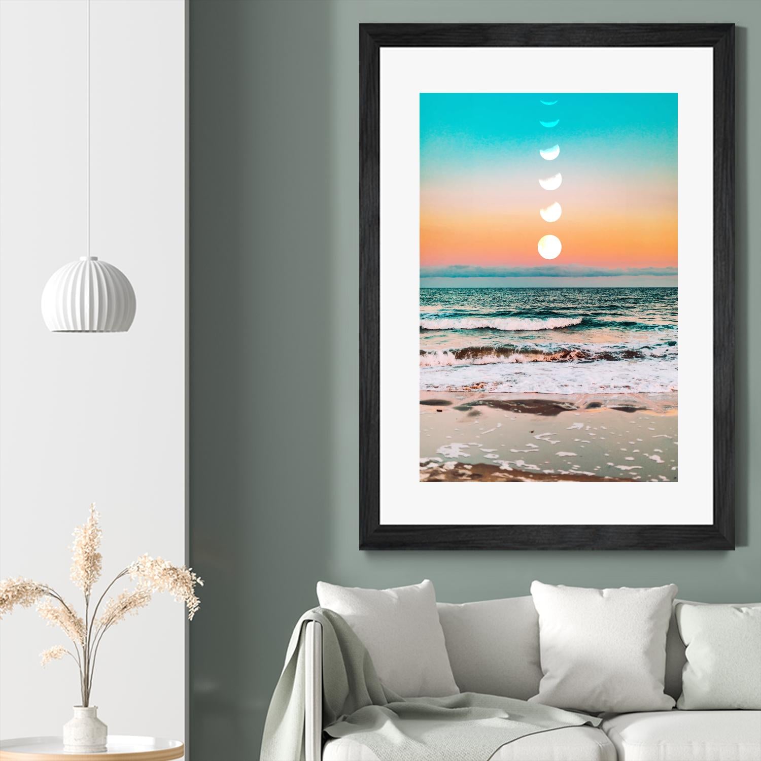 Beach Moon by 83 Oranges on GIANT ART - orange digital beach