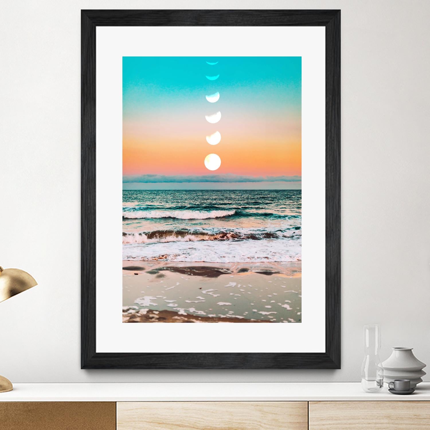 Beach Moon by 83 Oranges on GIANT ART - orange digital beach