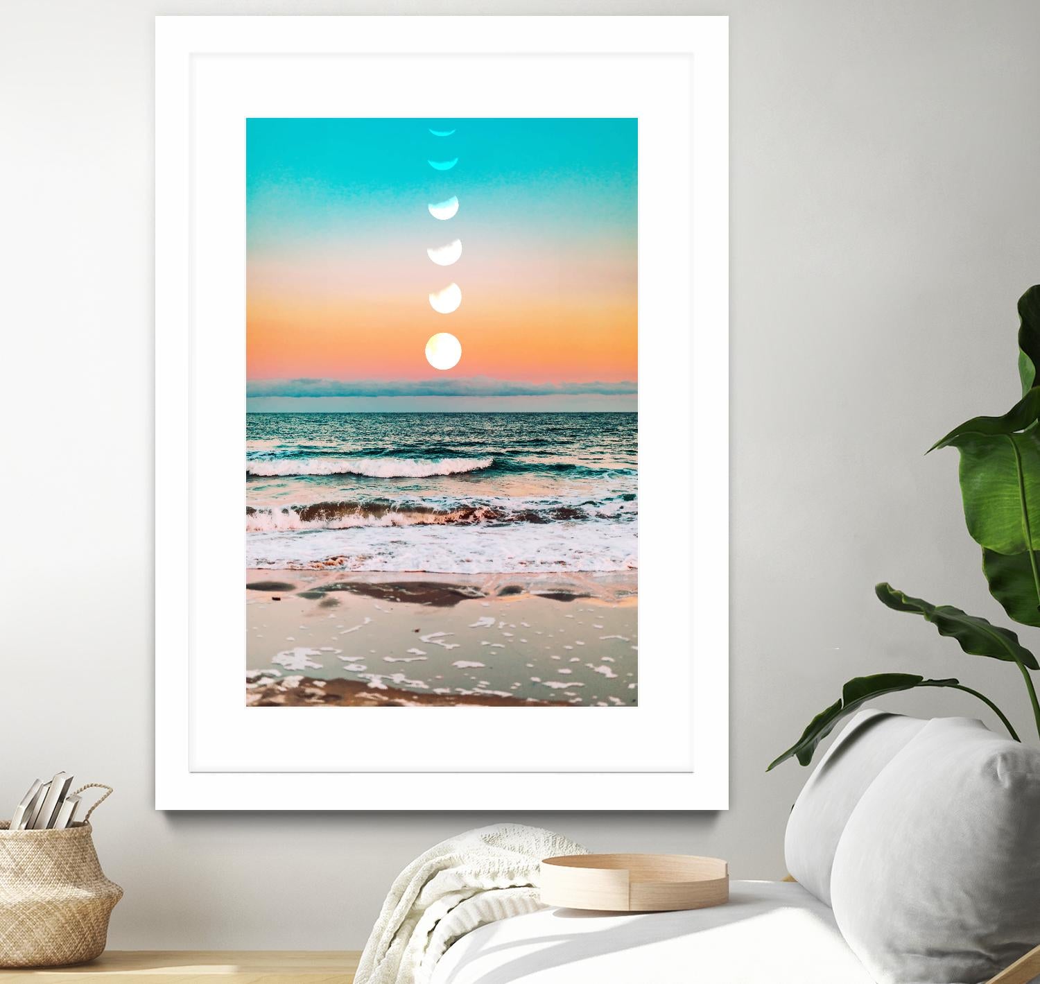 Beach Moon by 83 Oranges on GIANT ART - orange digital beach