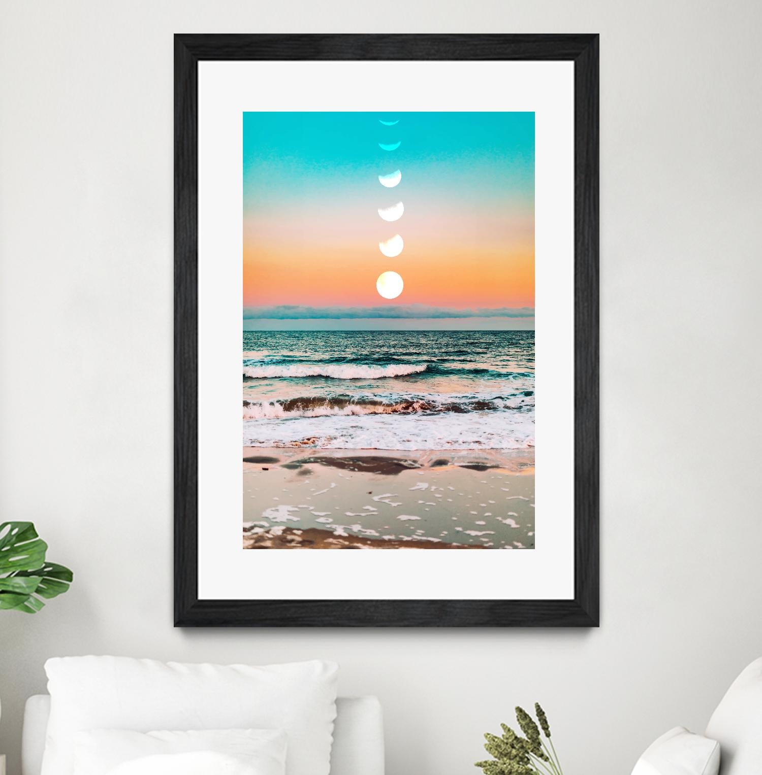 Beach Moon by 83 Oranges on GIANT ART - orange digital beach
