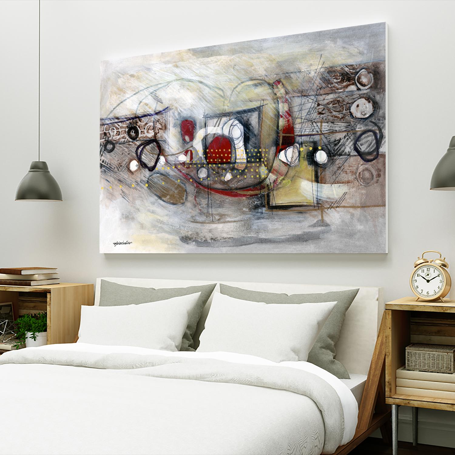 Passer au travers by Sylvie Cloutier on GIANT ART - beige abstract