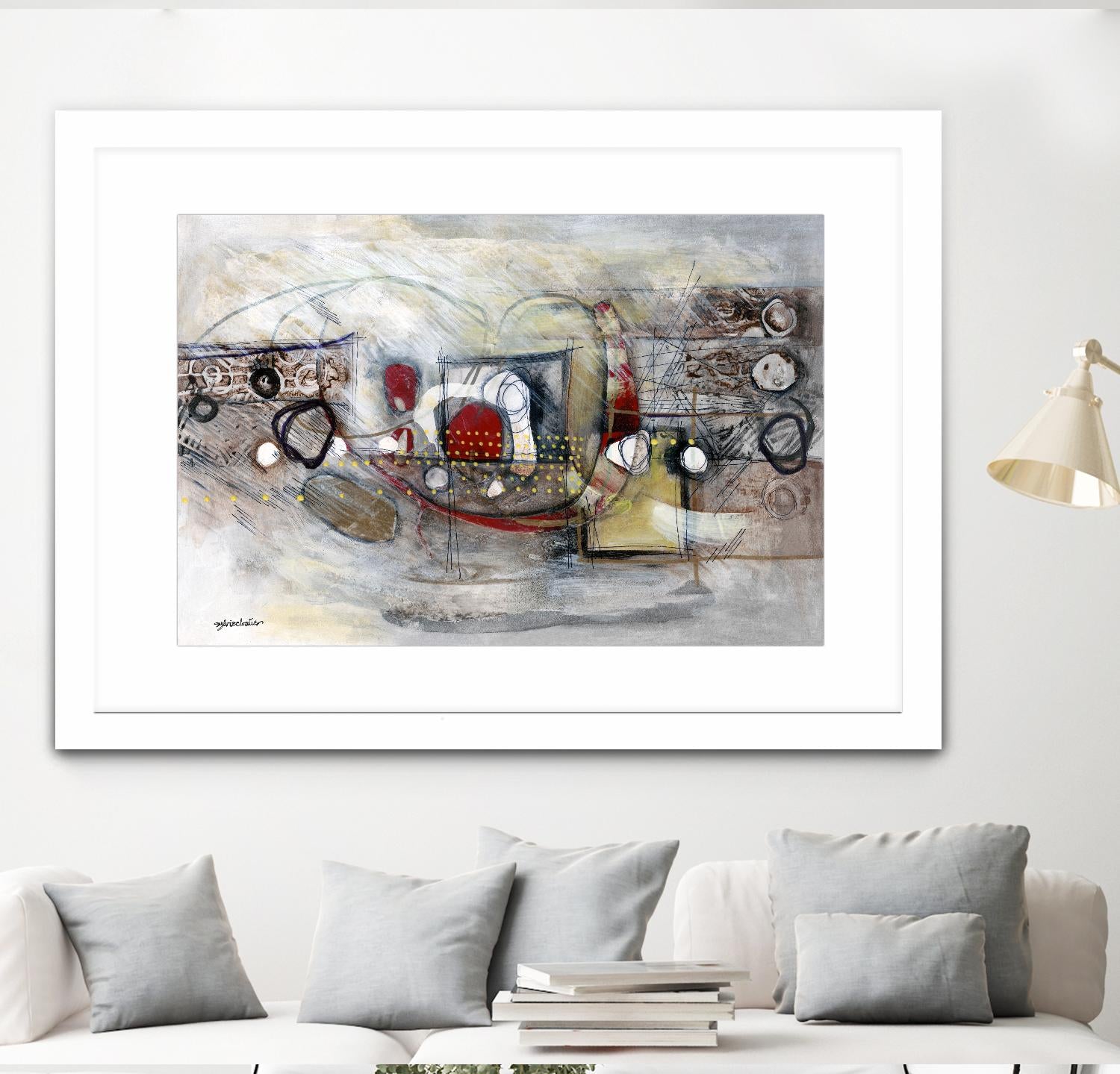 Passer au travers by Sylvie Cloutier on GIANT ART - beige abstract