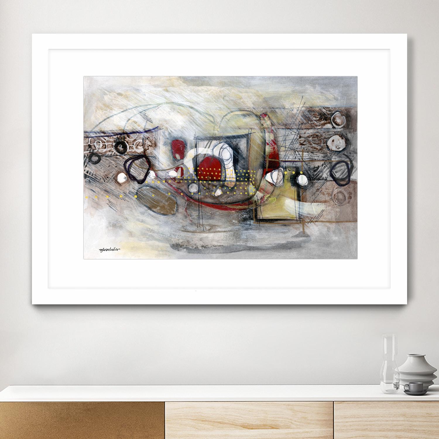 Passer au travers by Sylvie Cloutier on GIANT ART - beige abstract