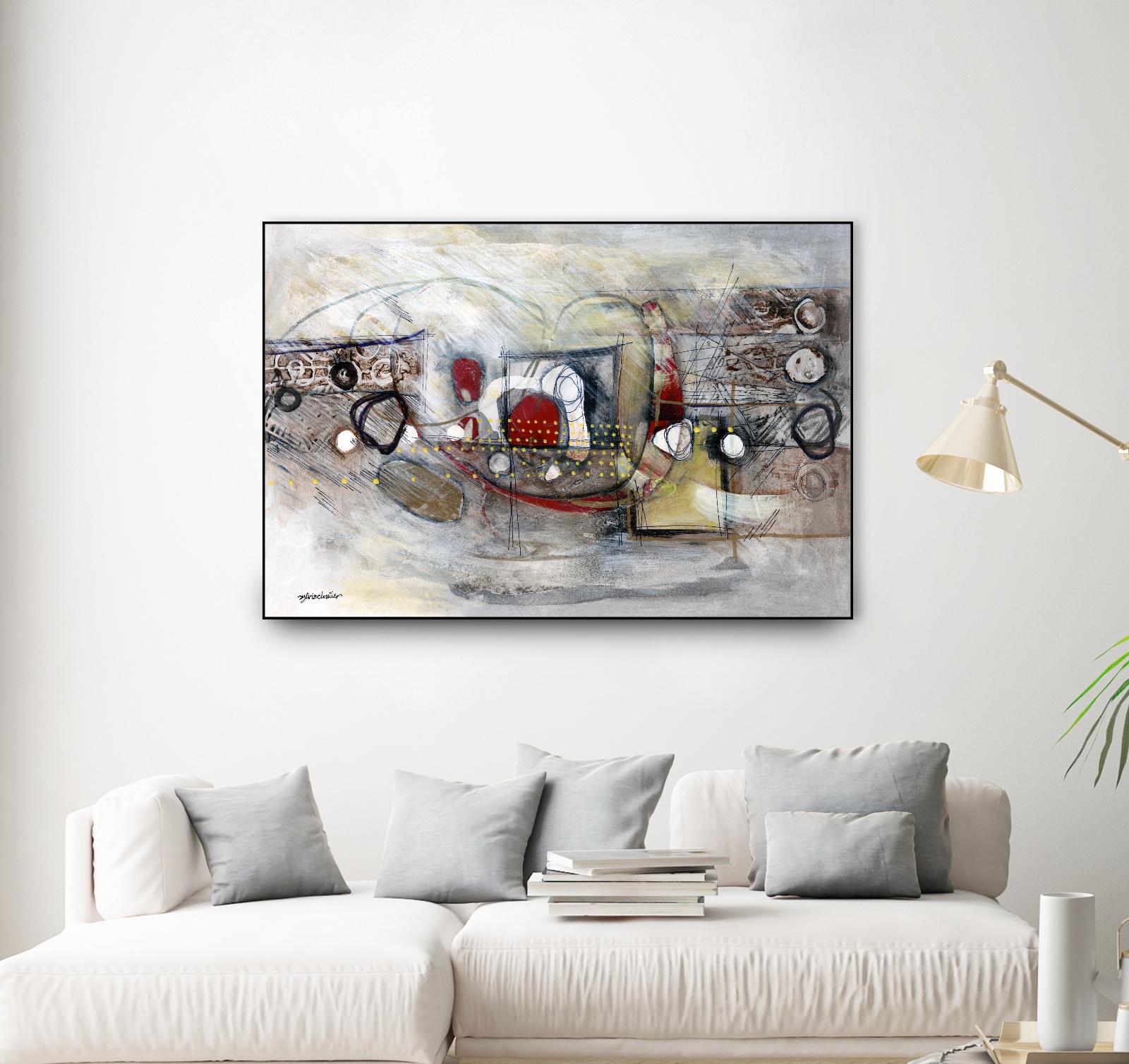 Passer au travers by Sylvie Cloutier on GIANT ART - beige abstract