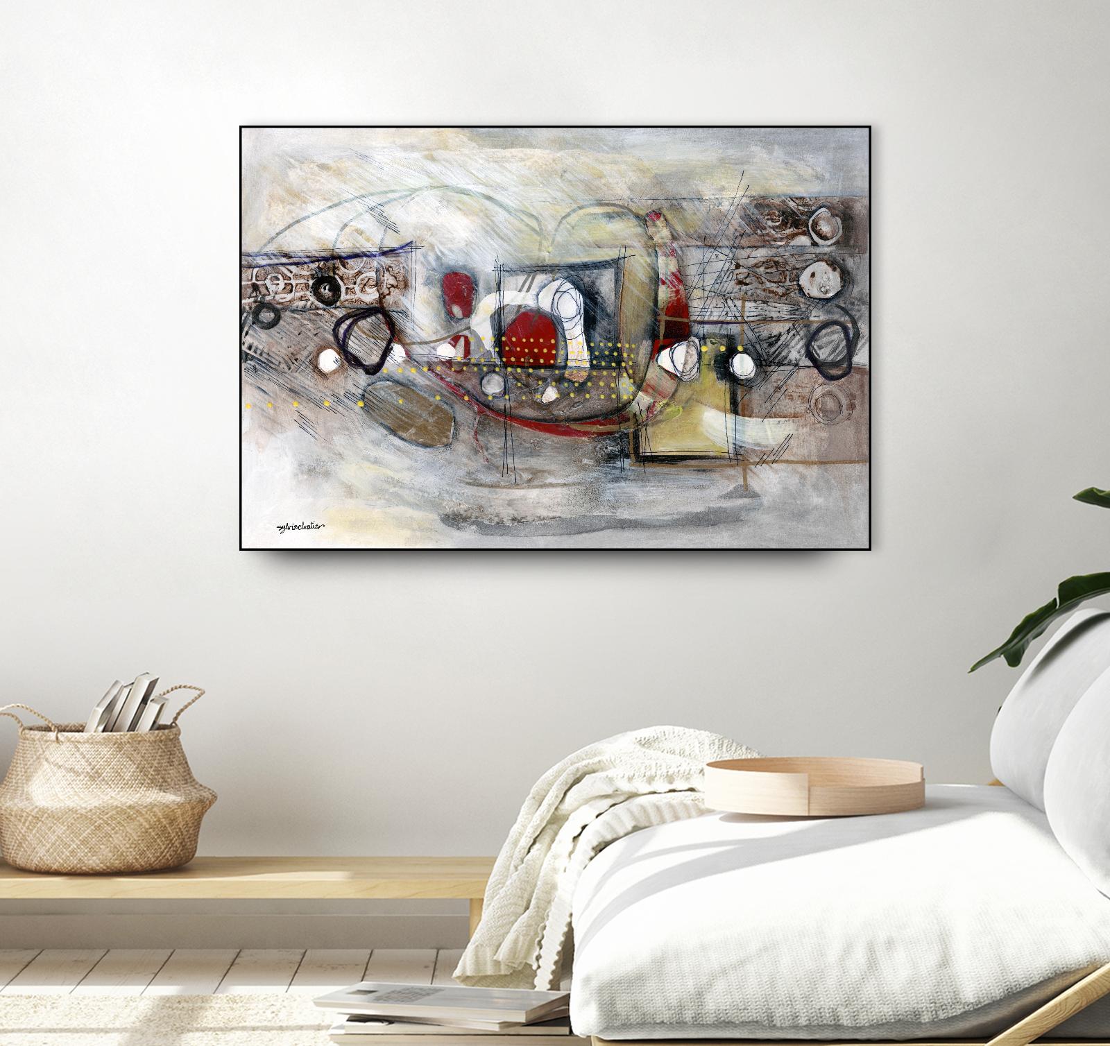 Passer au travers by Sylvie Cloutier on GIANT ART - beige abstract