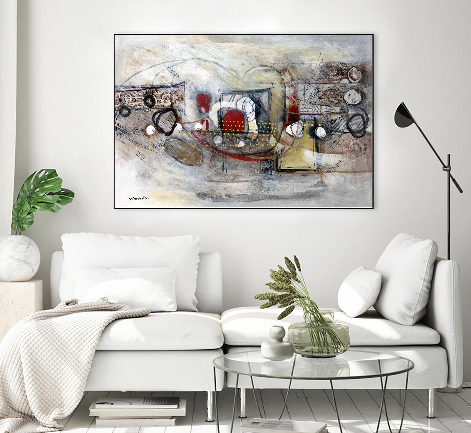 Passer au travers by Sylvie Cloutier on GIANT ART - beige abstract