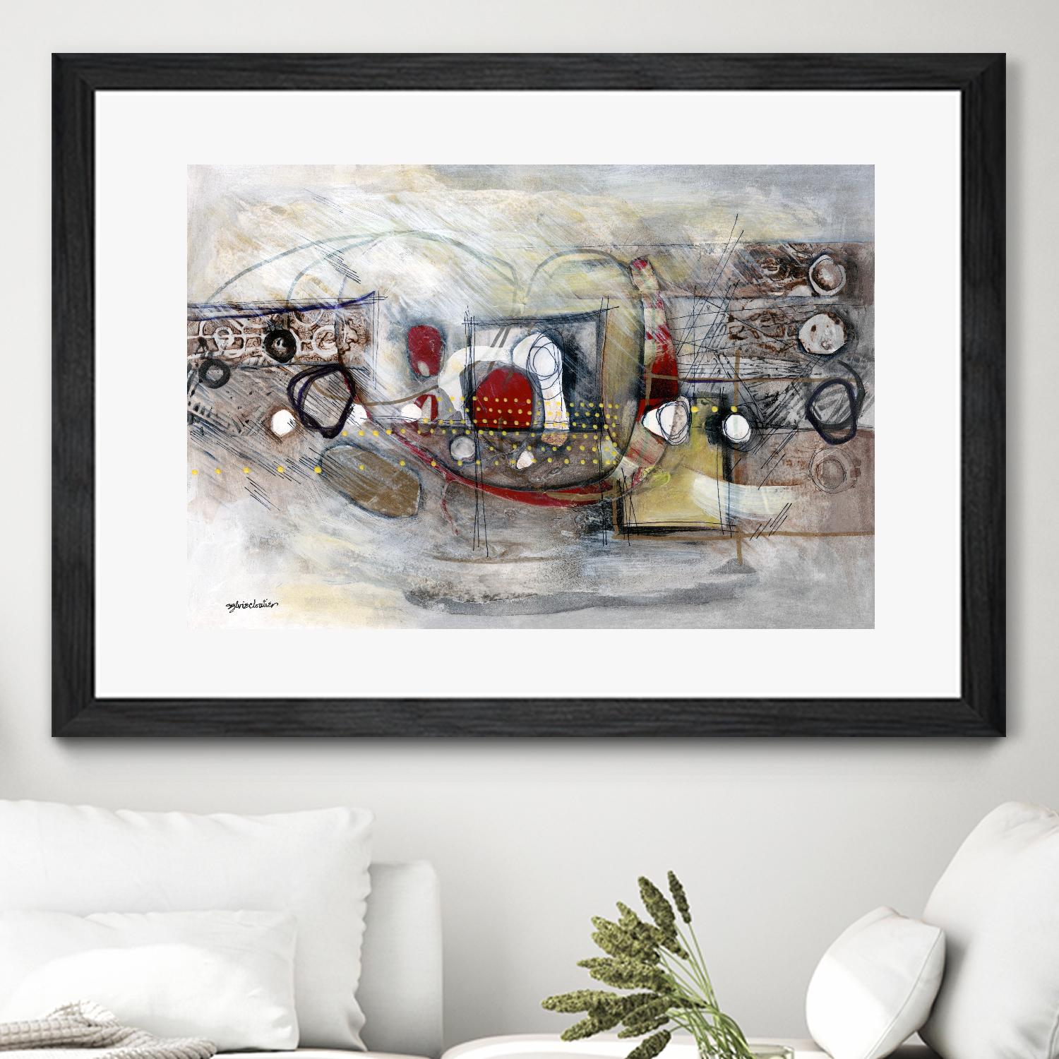 Passer au travers by Sylvie Cloutier on GIANT ART - beige abstract