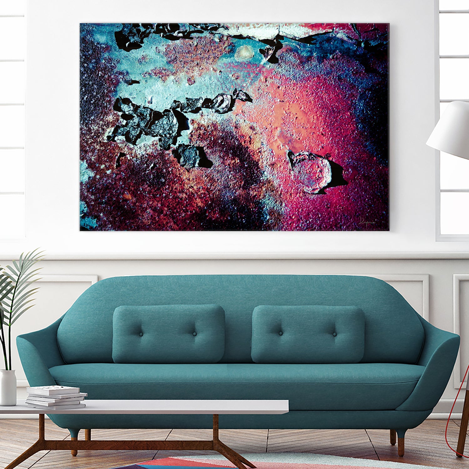 Purple Rust Up Close III by Jean Francois Dupuis on GIANT ART - red abstract