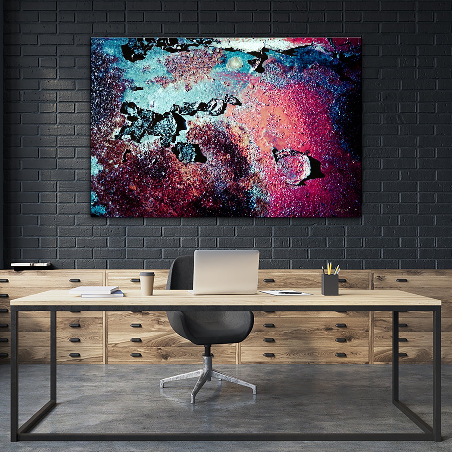 Purple Rust Up Close III by Jean Francois Dupuis on GIANT ART - red abstract