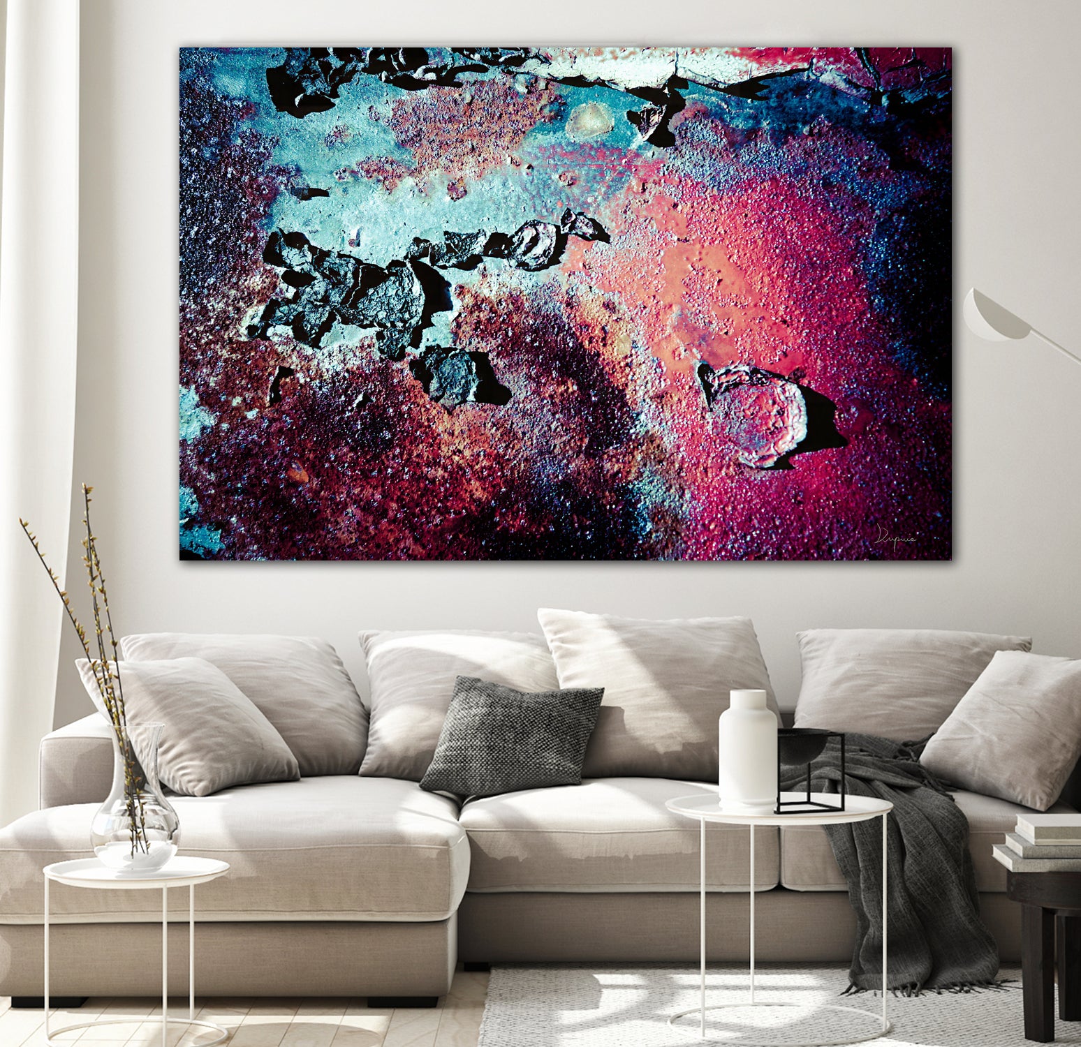 Purple Rust Up Close III by Jean Francois Dupuis on GIANT ART - red abstract