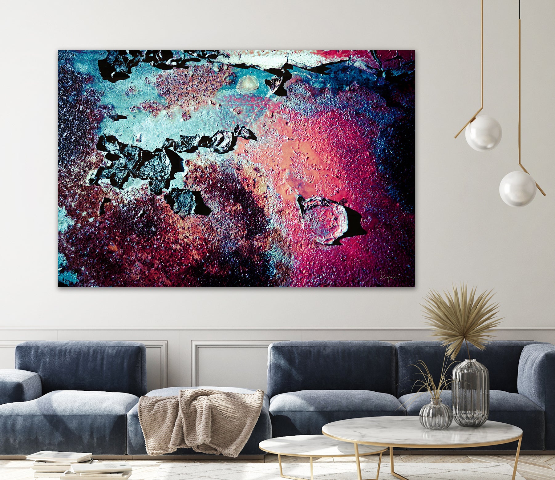 Purple Rust Up Close III by Jean Francois Dupuis on GIANT ART - red abstract