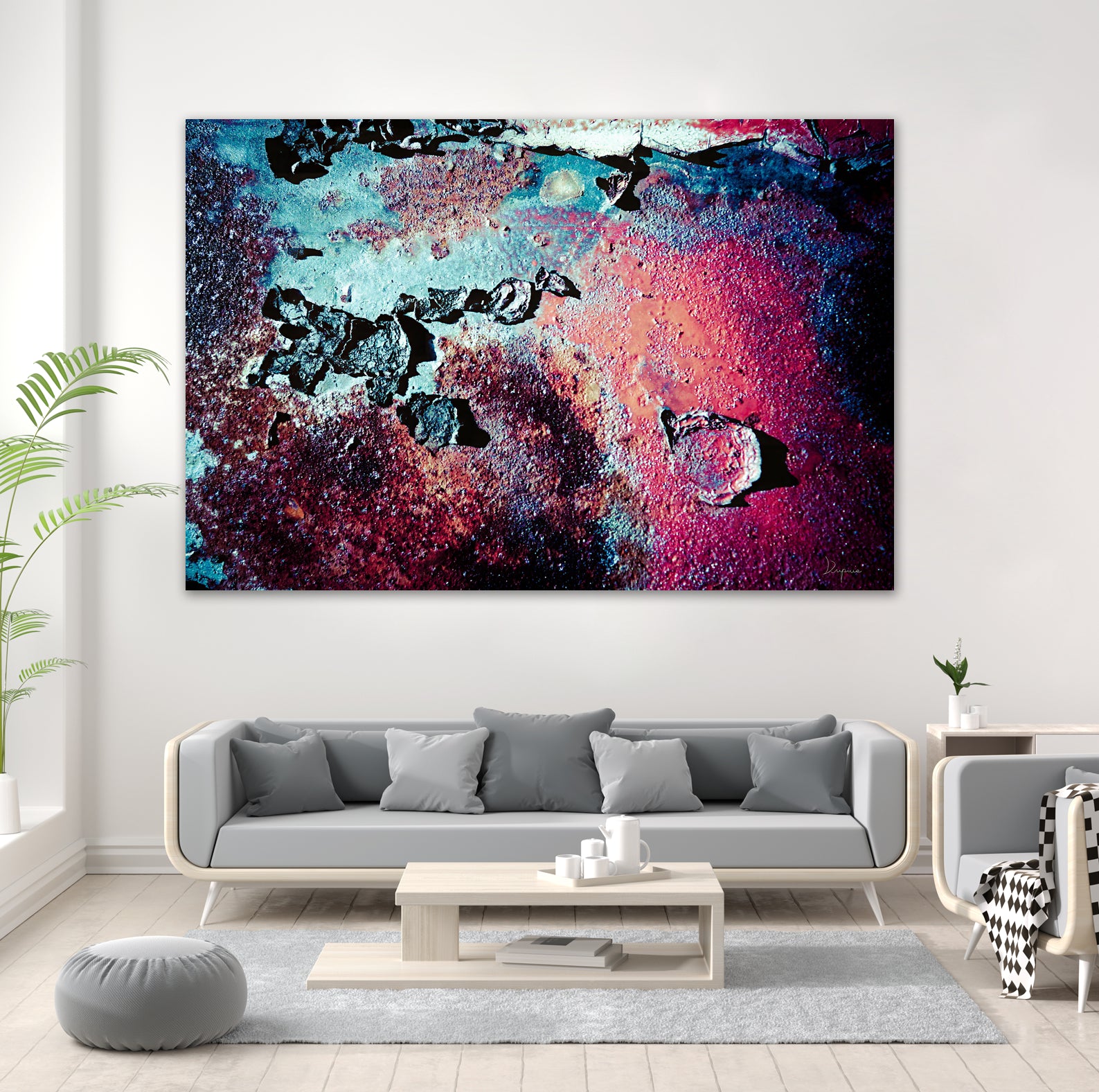 Purple Rust Up Close III by Jean Francois Dupuis on GIANT ART - red abstract