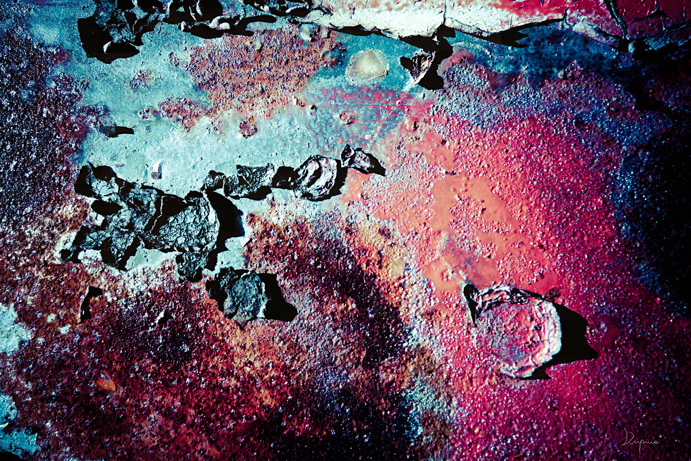 Purple Rust Up Close III by Jean Francois Dupuis on GIANT ART - red abstract