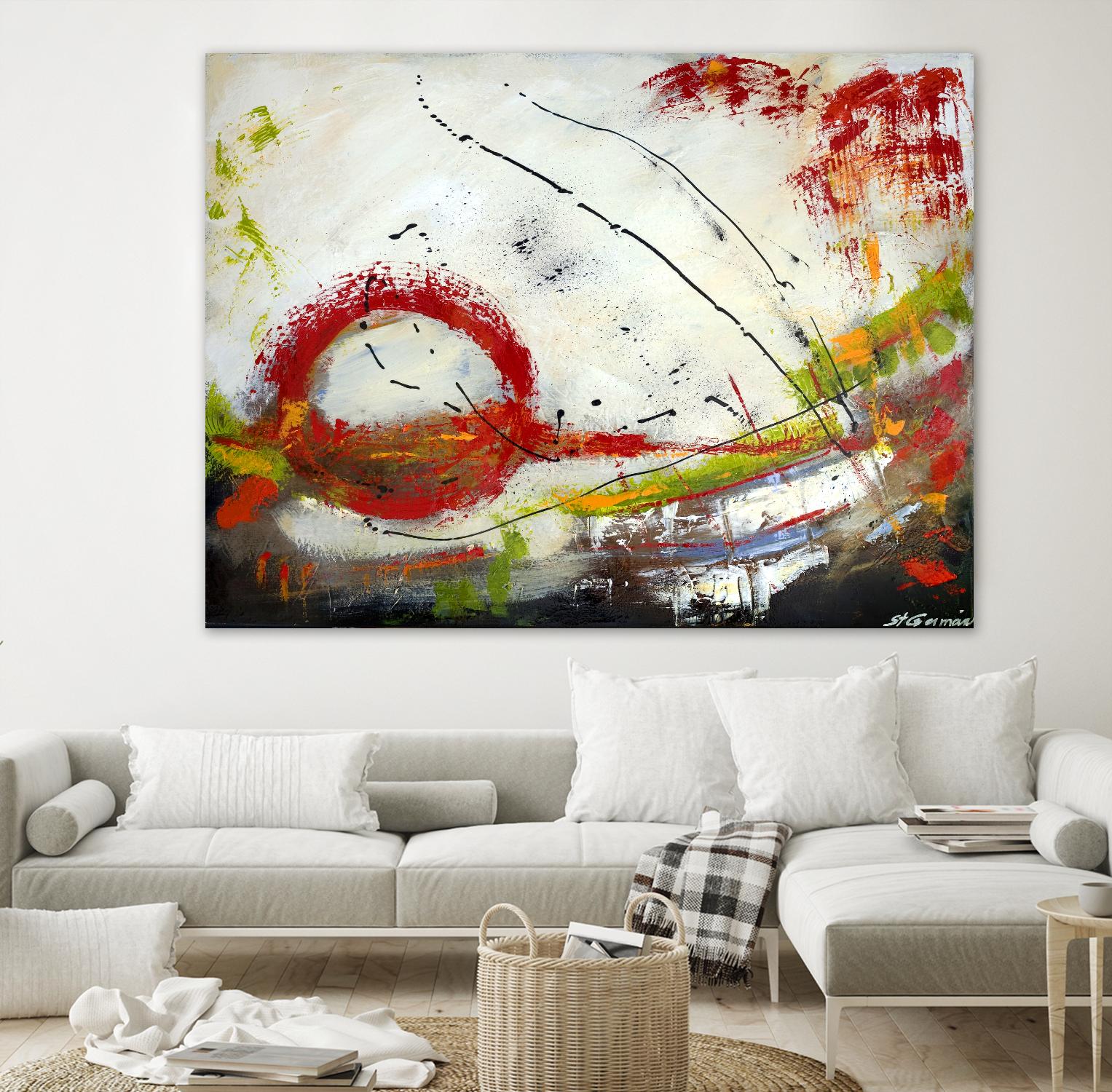 Intense by Carole St-Germain on GIANT ART - red abstract quebec artists