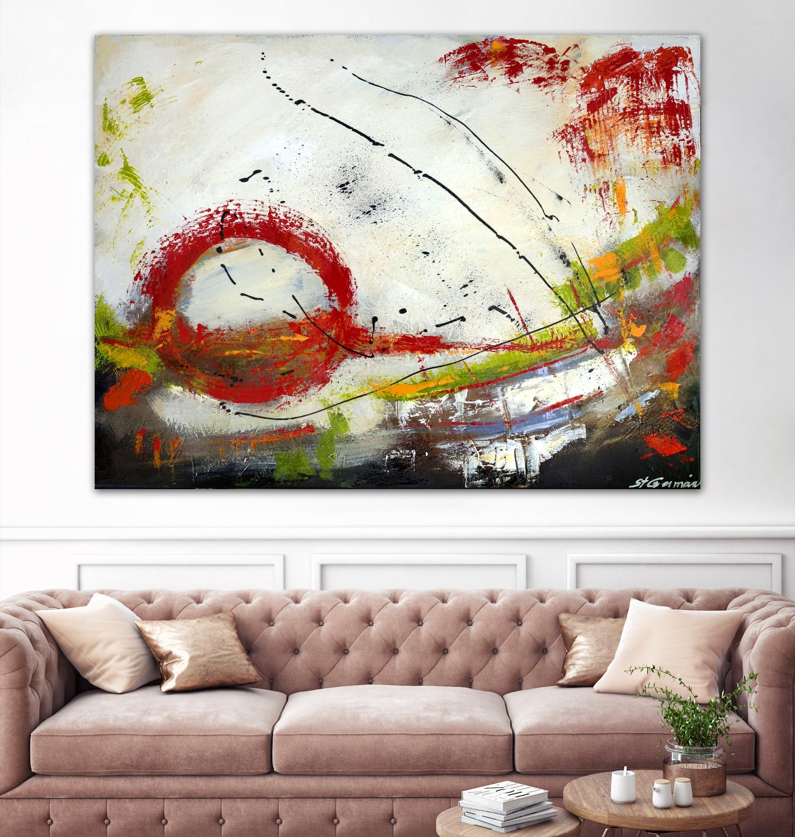 Intense by Carole St-Germain on GIANT ART - red abstract quebec artists