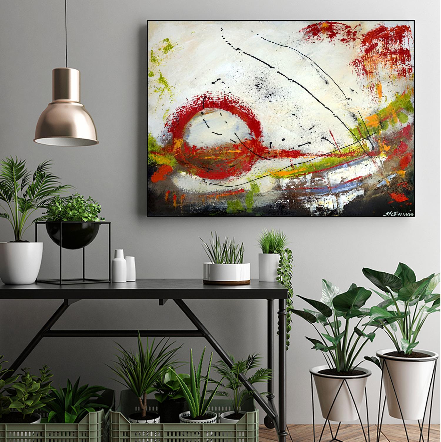 Intense by Carole St-Germain on GIANT ART - red abstract quebec artists