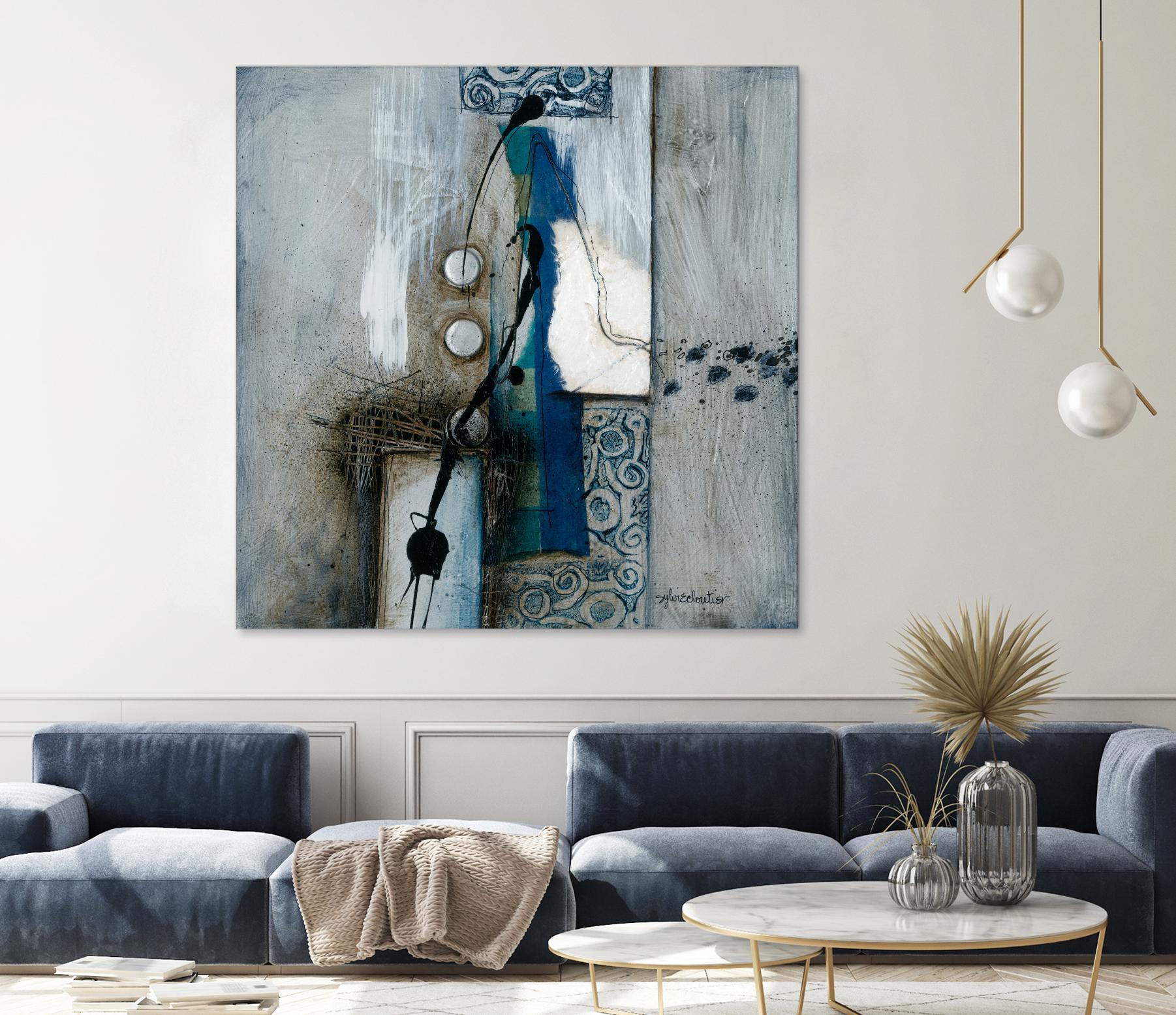 La fonte by Sylvie Cloutier on GIANT ART - blue abstract