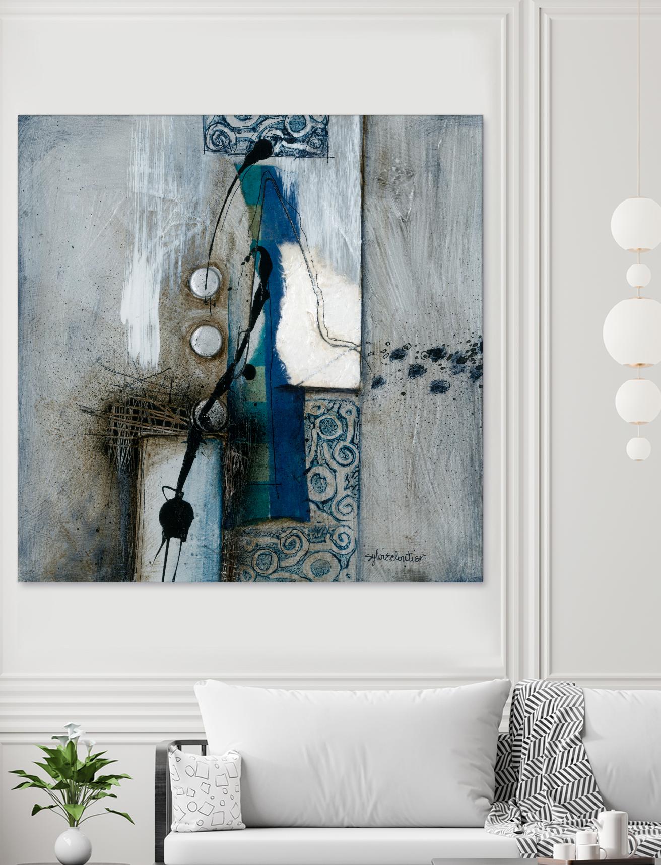 La fonte by Sylvie Cloutier on GIANT ART - blue abstract
