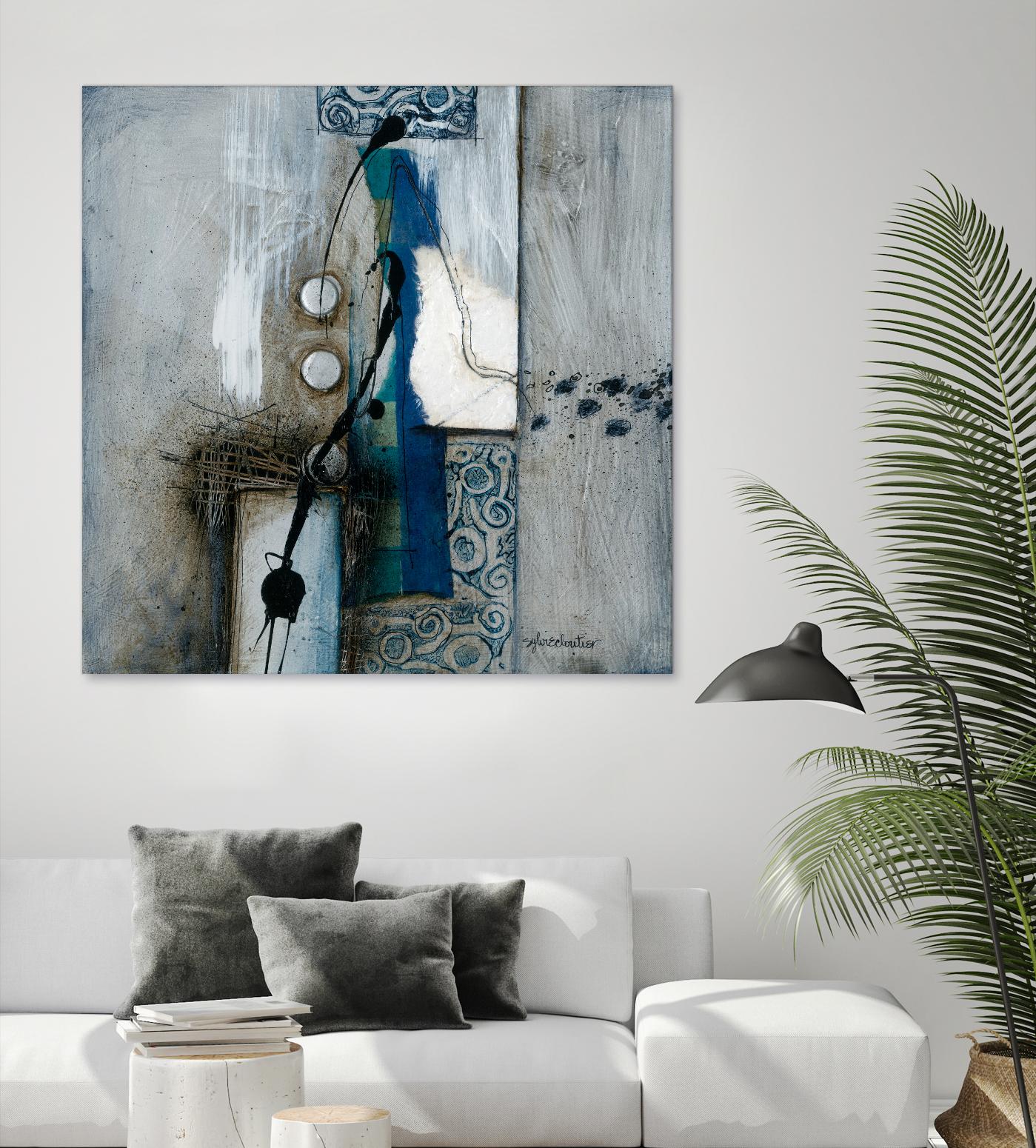 La fonte by Sylvie Cloutier on GIANT ART - blue abstract