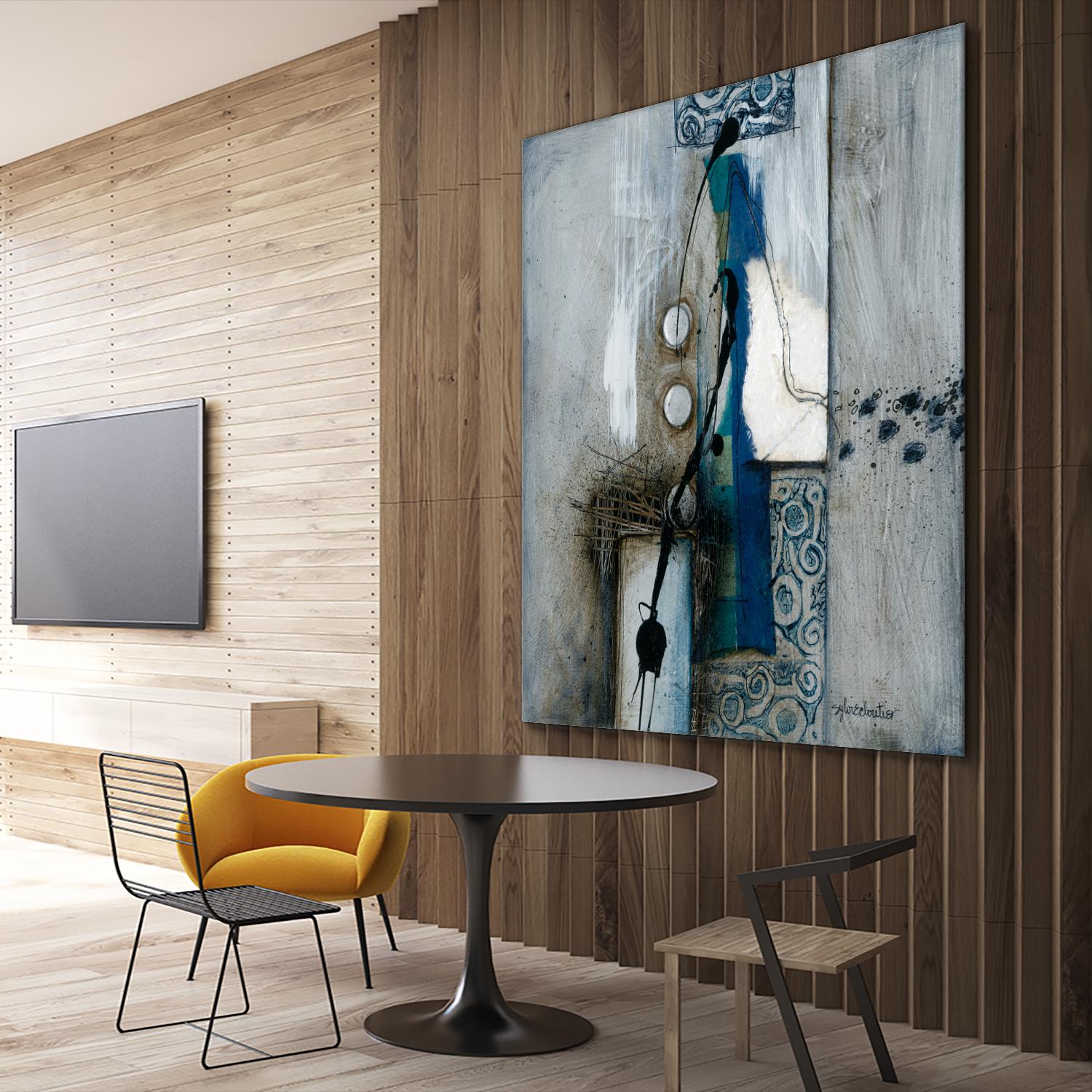 La fonte by Sylvie Cloutier on GIANT ART - blue abstract