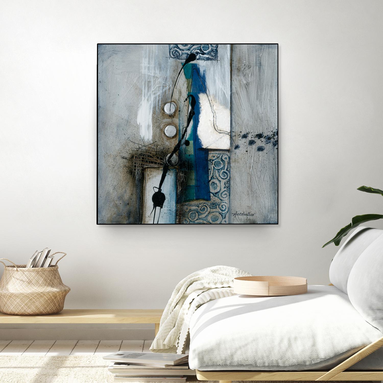 La fonte by Sylvie Cloutier on GIANT ART - blue abstract