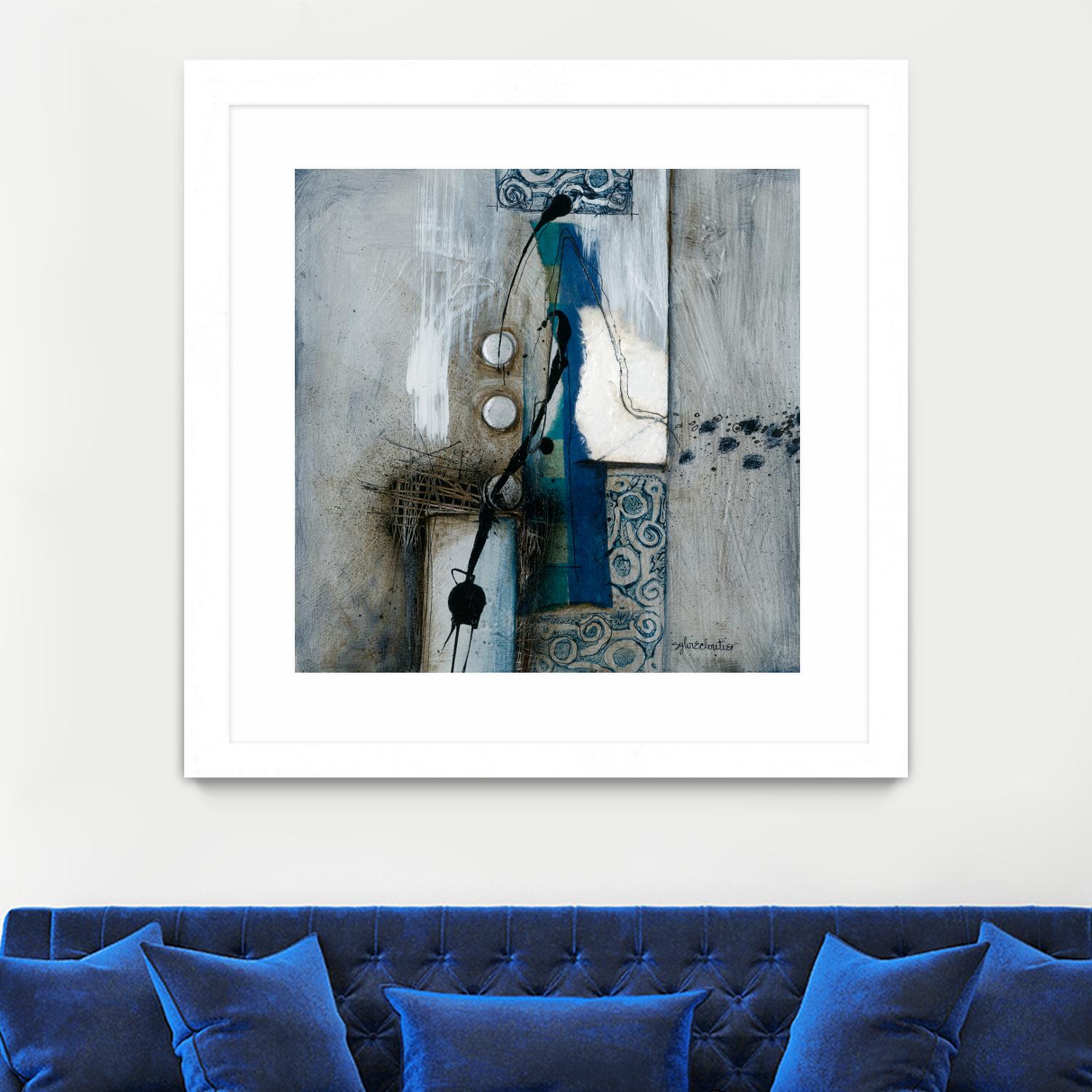 La fonte by Sylvie Cloutier on GIANT ART - blue abstract