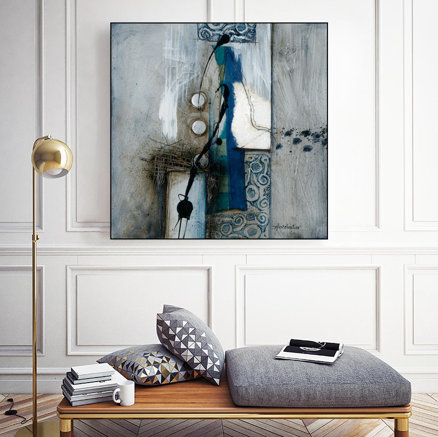 La fonte by Sylvie Cloutier on GIANT ART - blue abstract