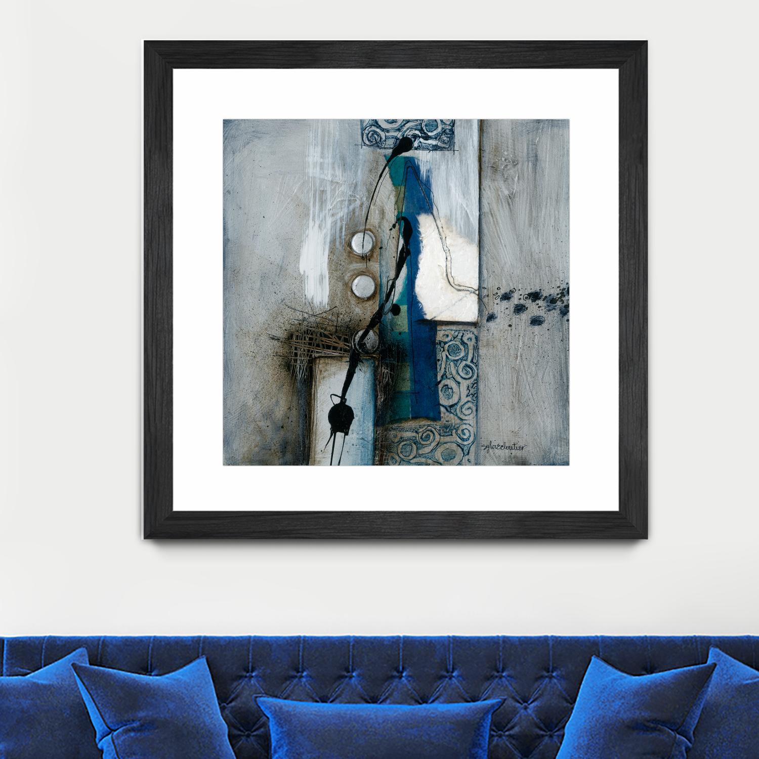 La fonte by Sylvie Cloutier on GIANT ART - blue abstract