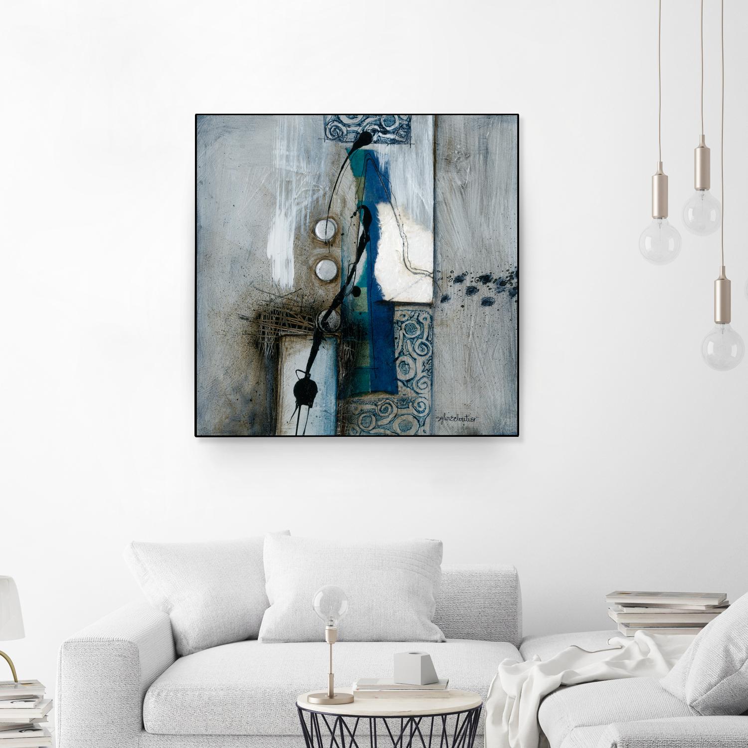 La fonte by Sylvie Cloutier on GIANT ART - blue abstract