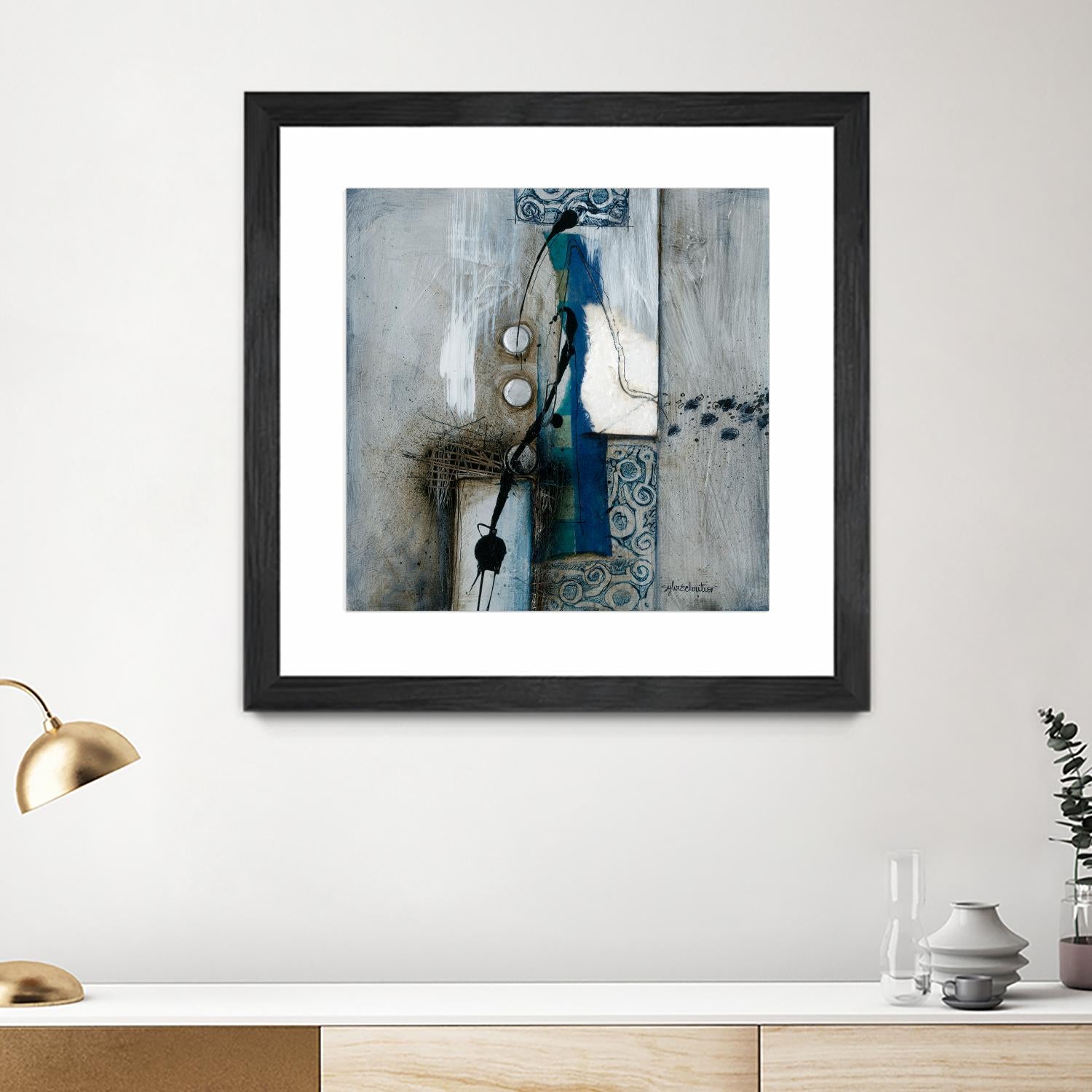 La fonte by Sylvie Cloutier on GIANT ART - blue abstract