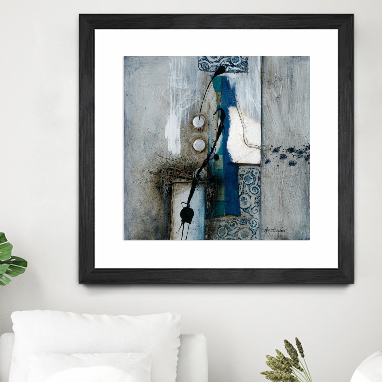 La fonte by Sylvie Cloutier on GIANT ART - blue abstract