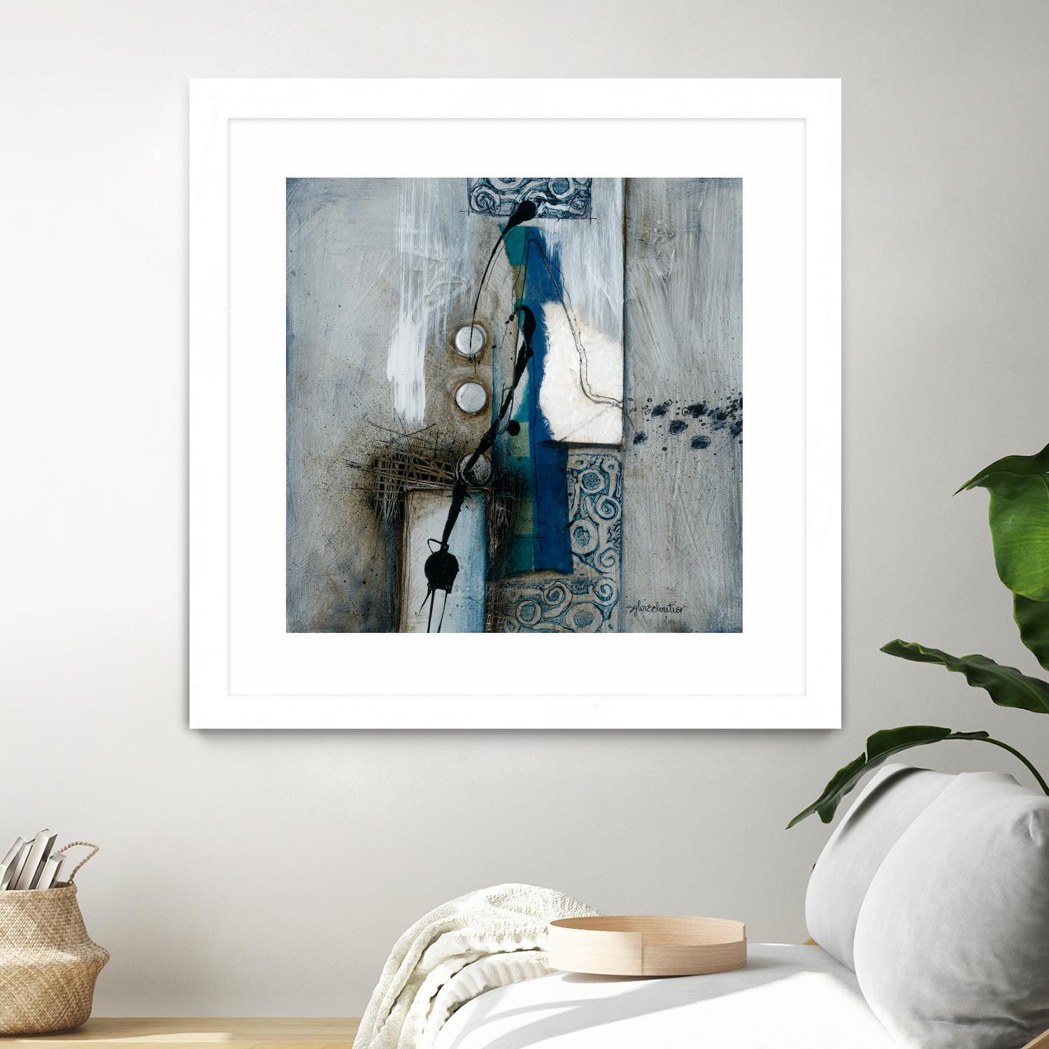 La fonte by Sylvie Cloutier on GIANT ART - blue abstract
