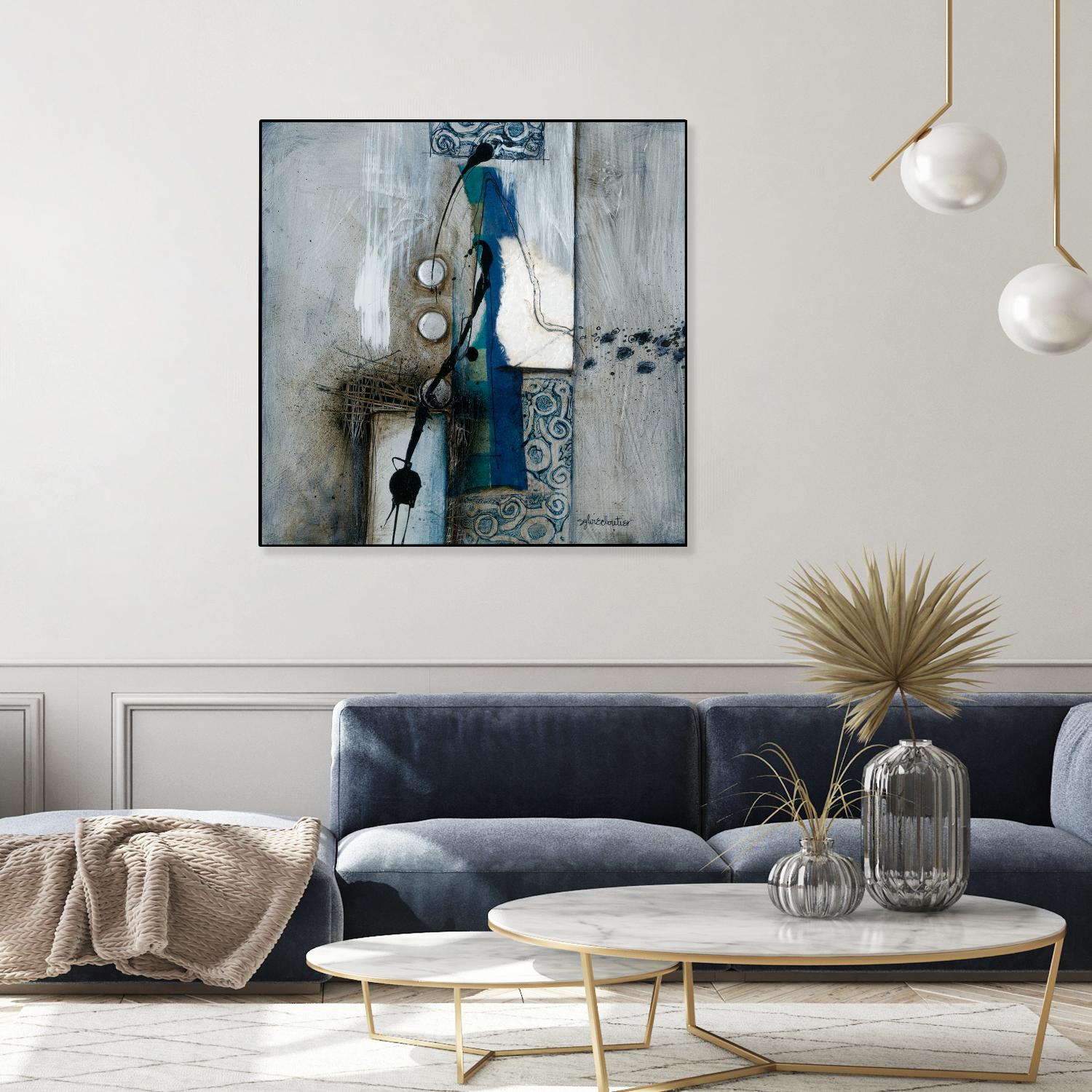 La fonte by Sylvie Cloutier on GIANT ART - blue abstract