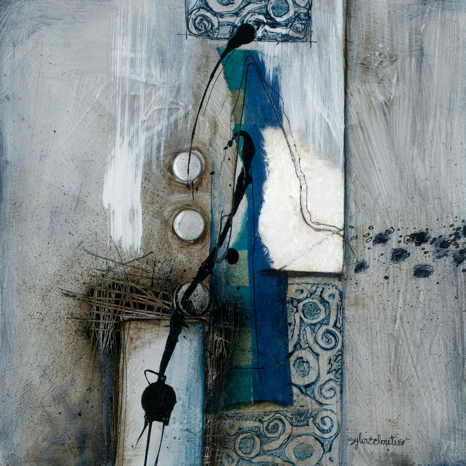 La fonte by Sylvie Cloutier on GIANT ART - blue abstract