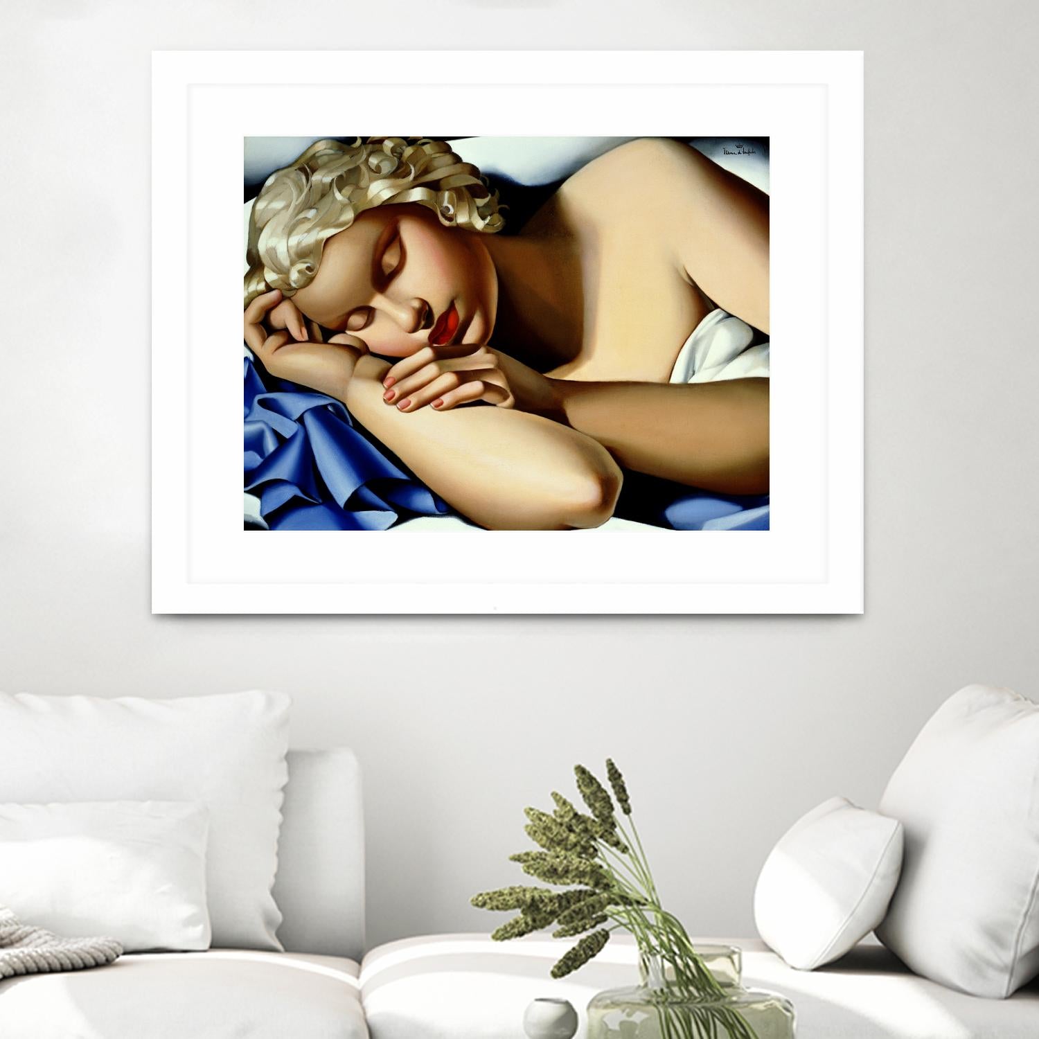 The Sleeping Girl I by Tamara de Lempicka on GIANT ART - blue master