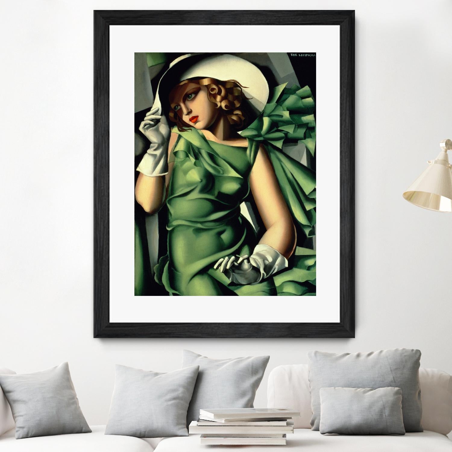 Young Lady with Gloves by Tamara de Lempicka on GIANT ART - beige master