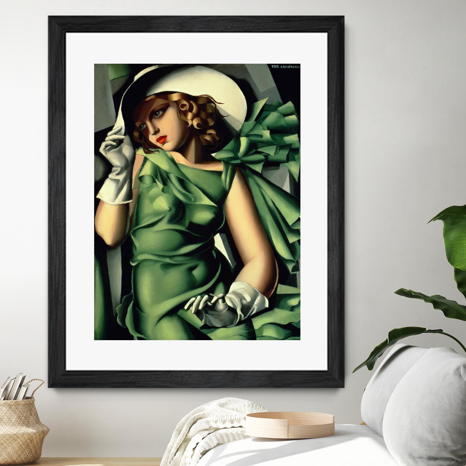 Young Lady with Gloves by Tamara de Lempicka on GIANT ART - beige master