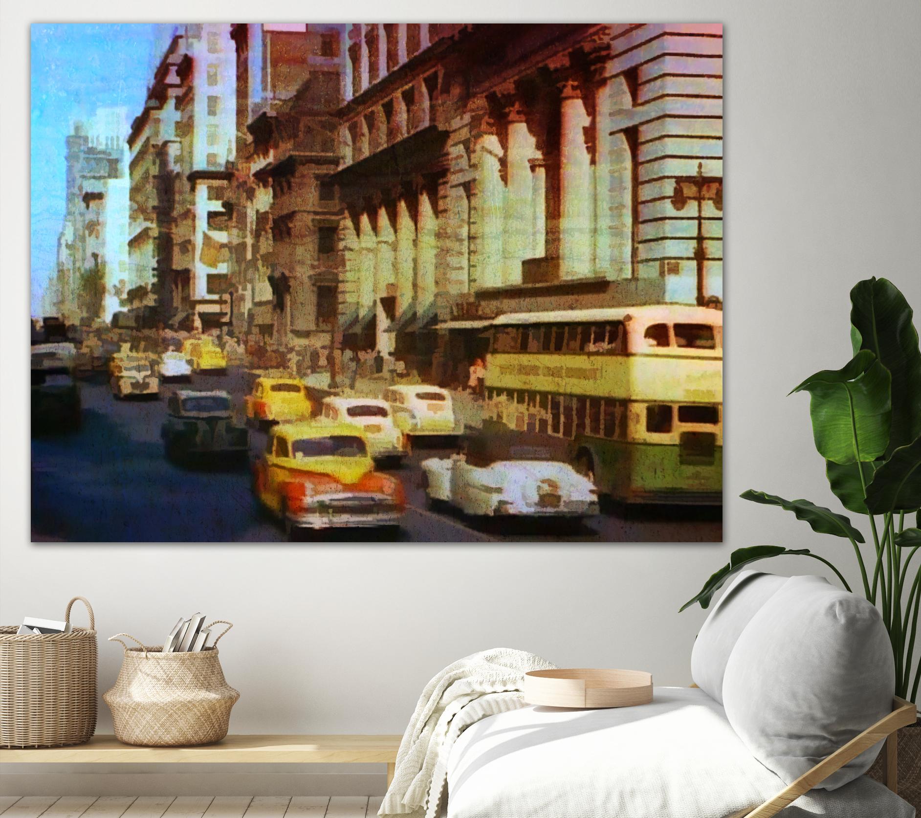 New York 1949 - 5 by Jean-François Dupuis on GIANT ART - beige architecture automobile