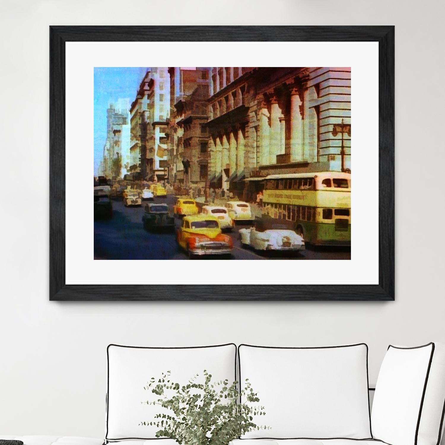 New York 1949 - 5 by Jean-François Dupuis on GIANT ART - beige architecture automobile