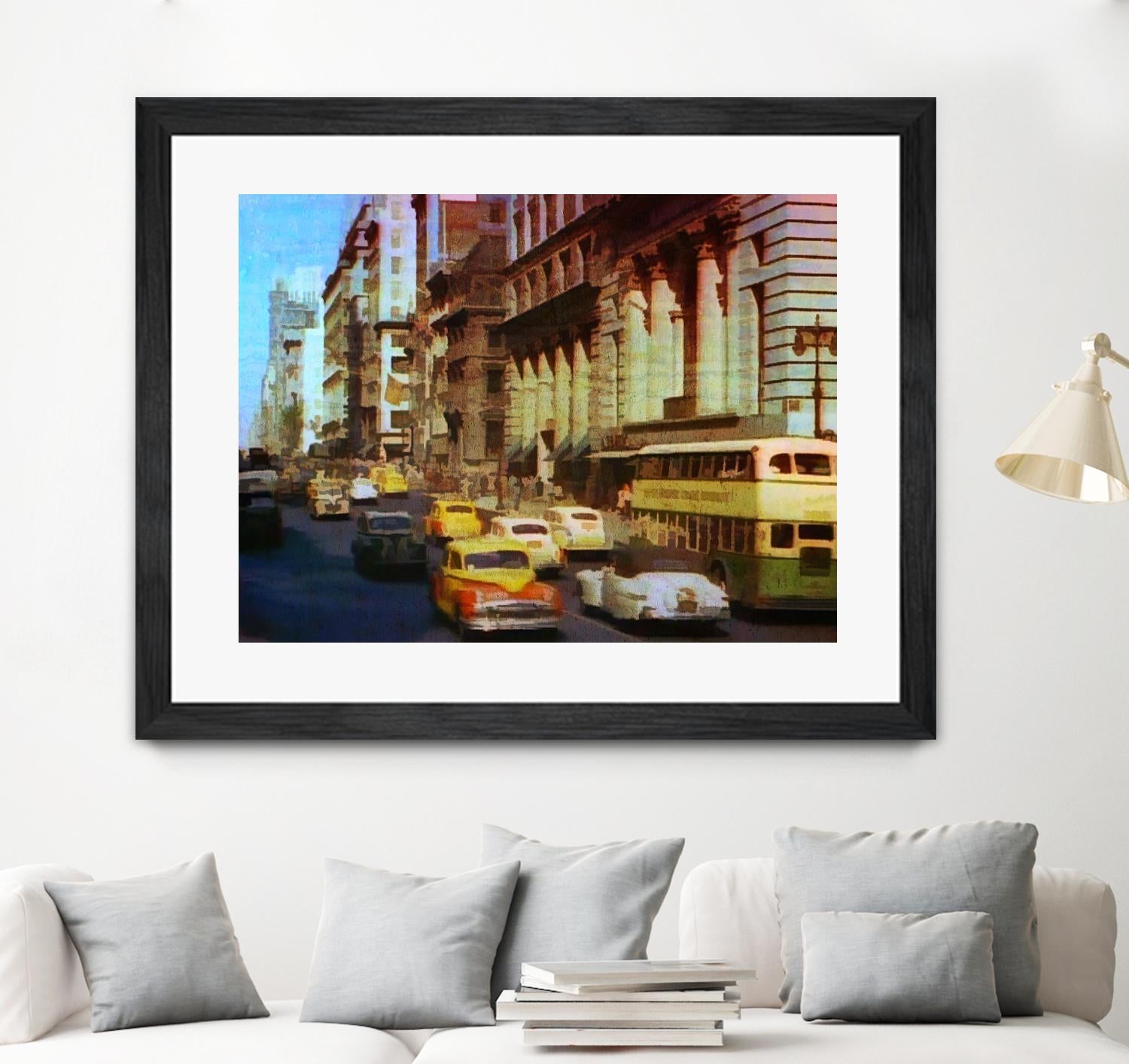 New York 1949 - 5 by Jean-François Dupuis on GIANT ART - beige architecture automobile