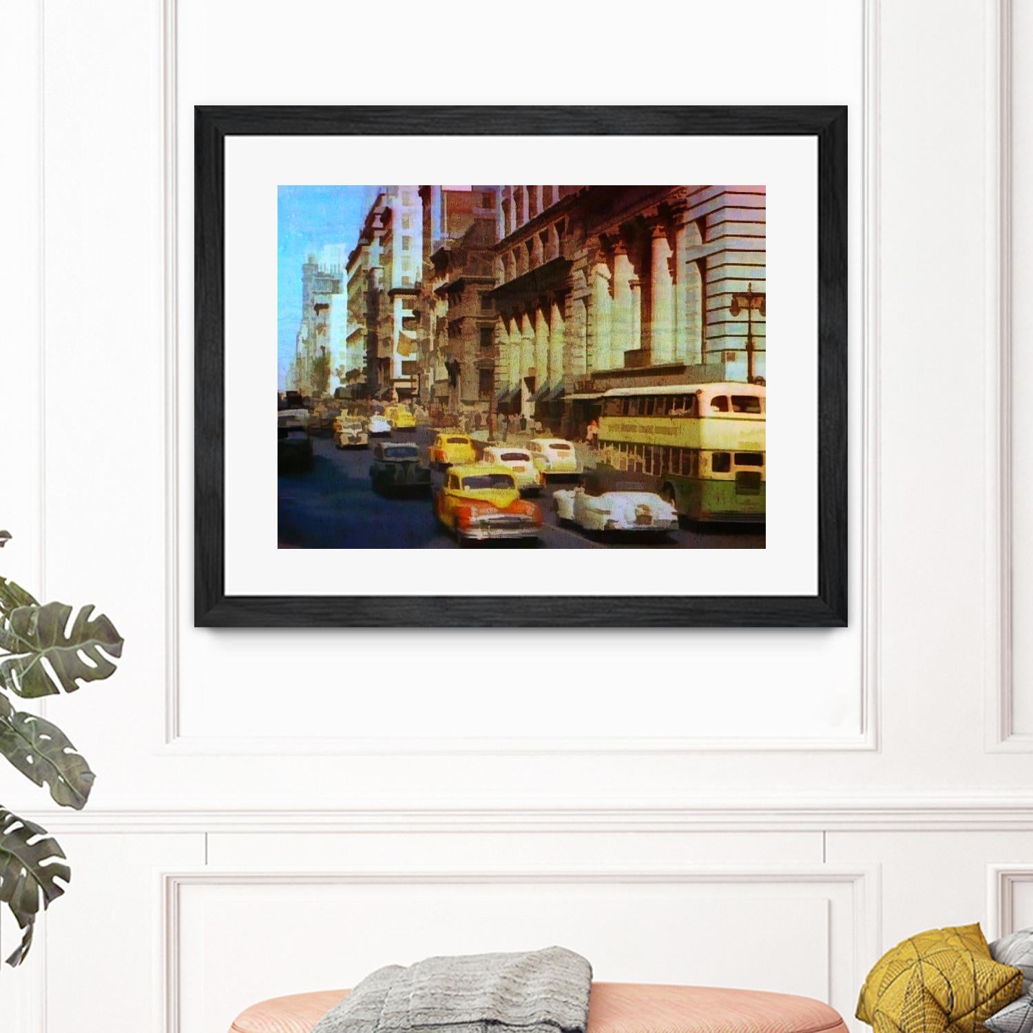 New York 1949 - 5 by Jean-François Dupuis on GIANT ART - beige architecture automobile