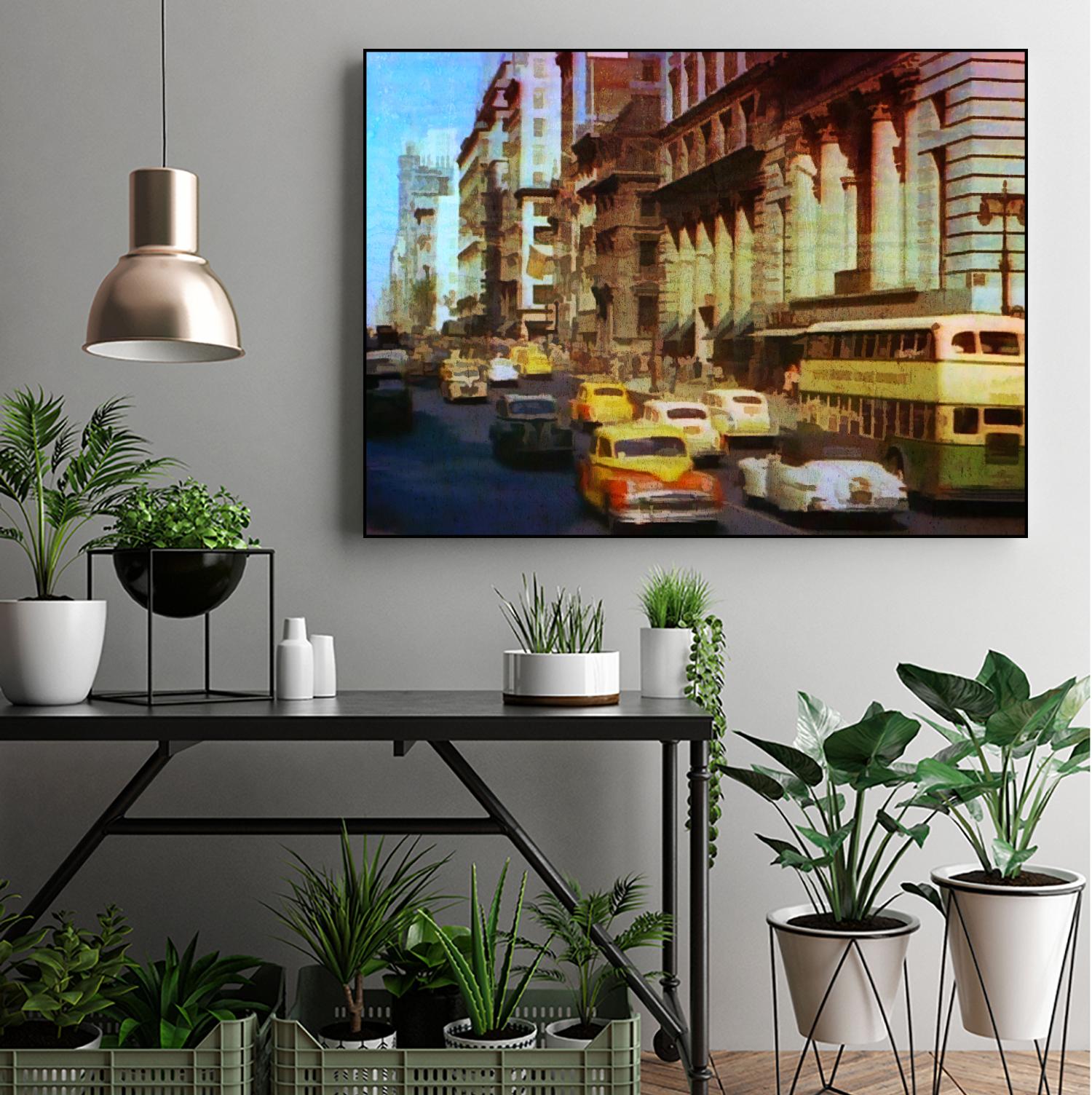 New York 1949 - 5 by Jean-François Dupuis on GIANT ART - beige architecture automobile