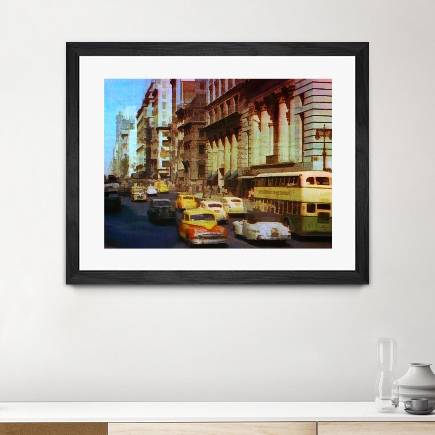 New York 1949 - 5 by Jean-François Dupuis on GIANT ART - beige architecture automobile