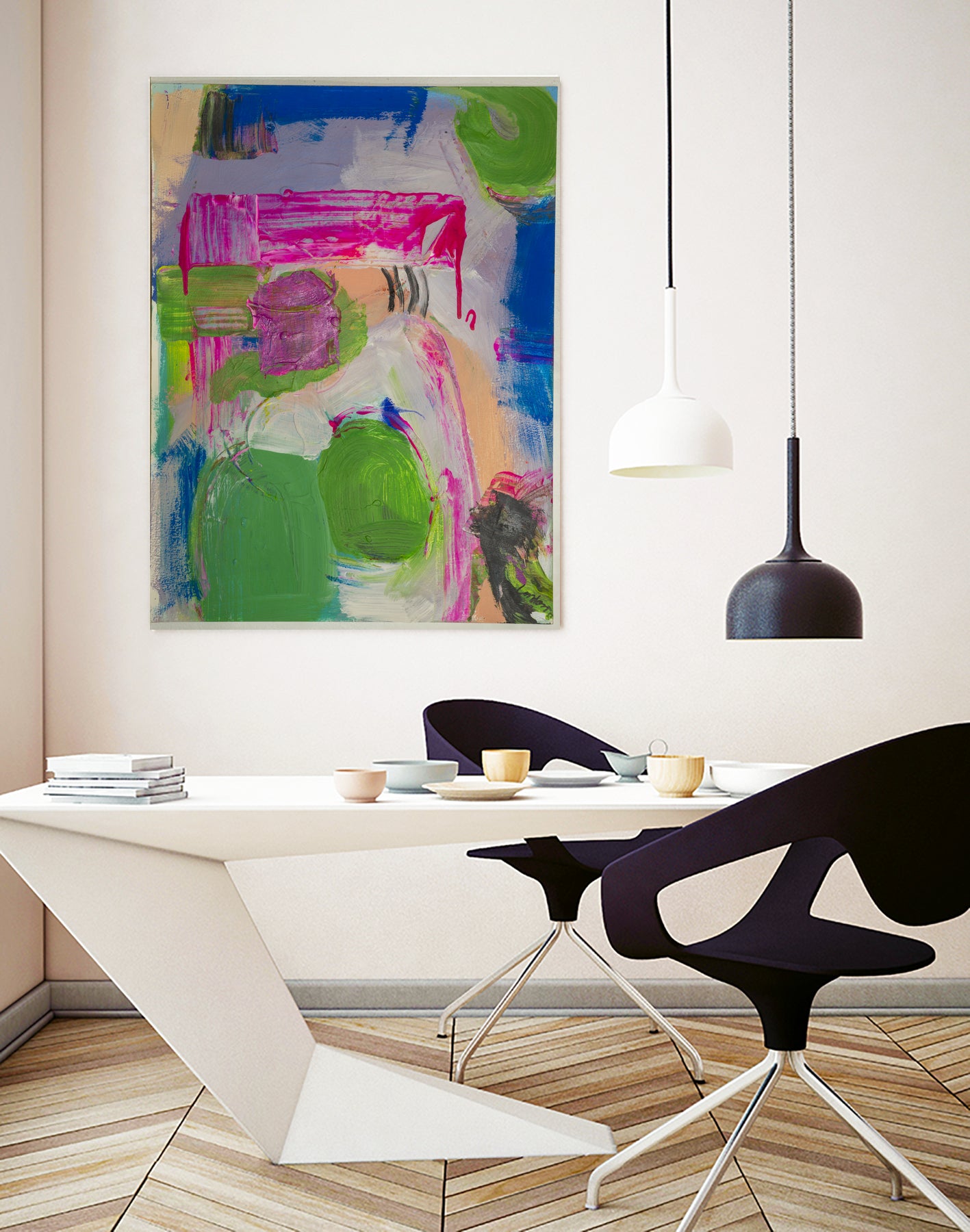 Spring is Sprung by Janet London on GIANT ART - pink abstract
