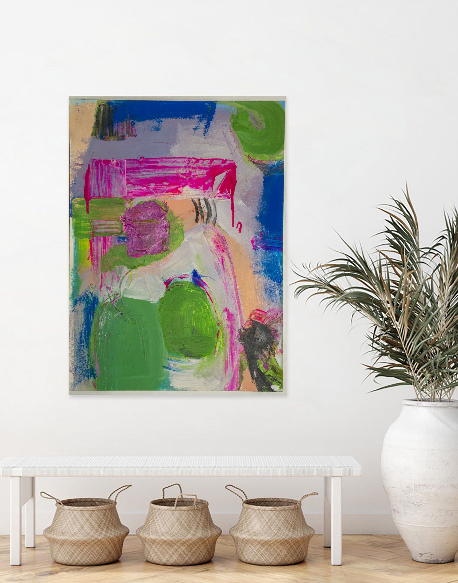 Spring is Sprung by Janet London on GIANT ART - pink abstract